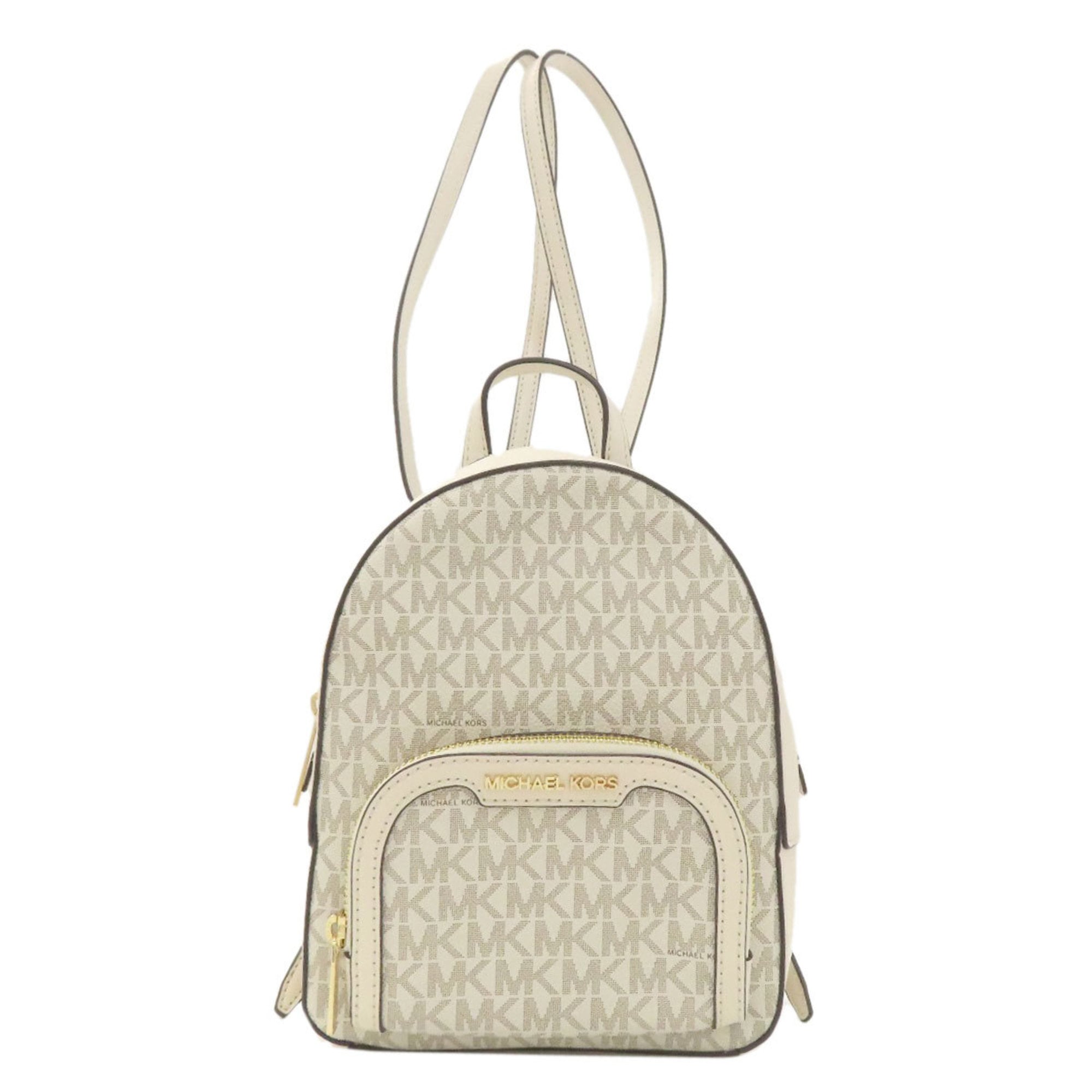 Michael Kors White Leather Pvc Backpack (Pre-Owned)