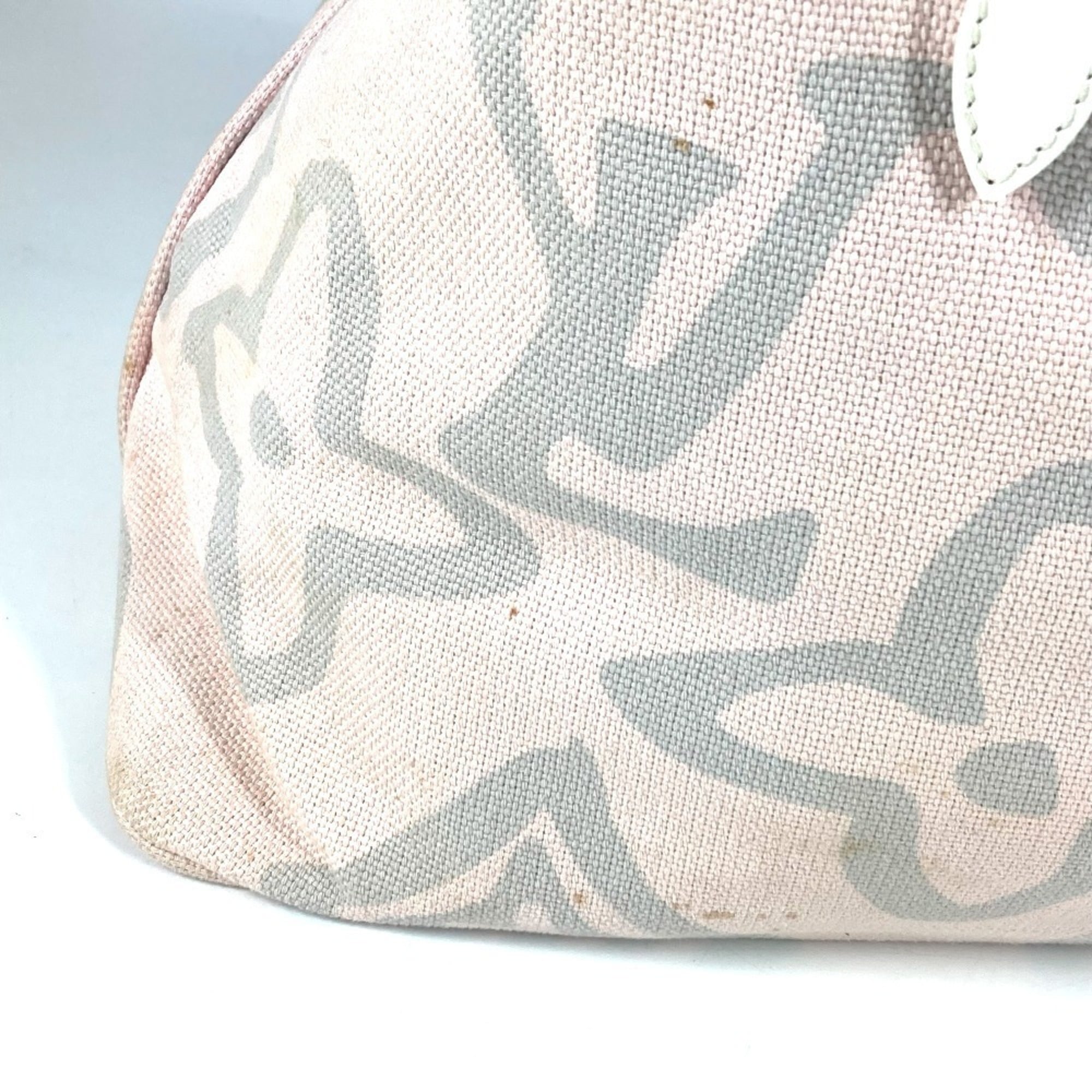 Louis Vuitton Pink Canvas Leather Boston Bag Shoulder Bag Tote Bag (Pre-Owned)