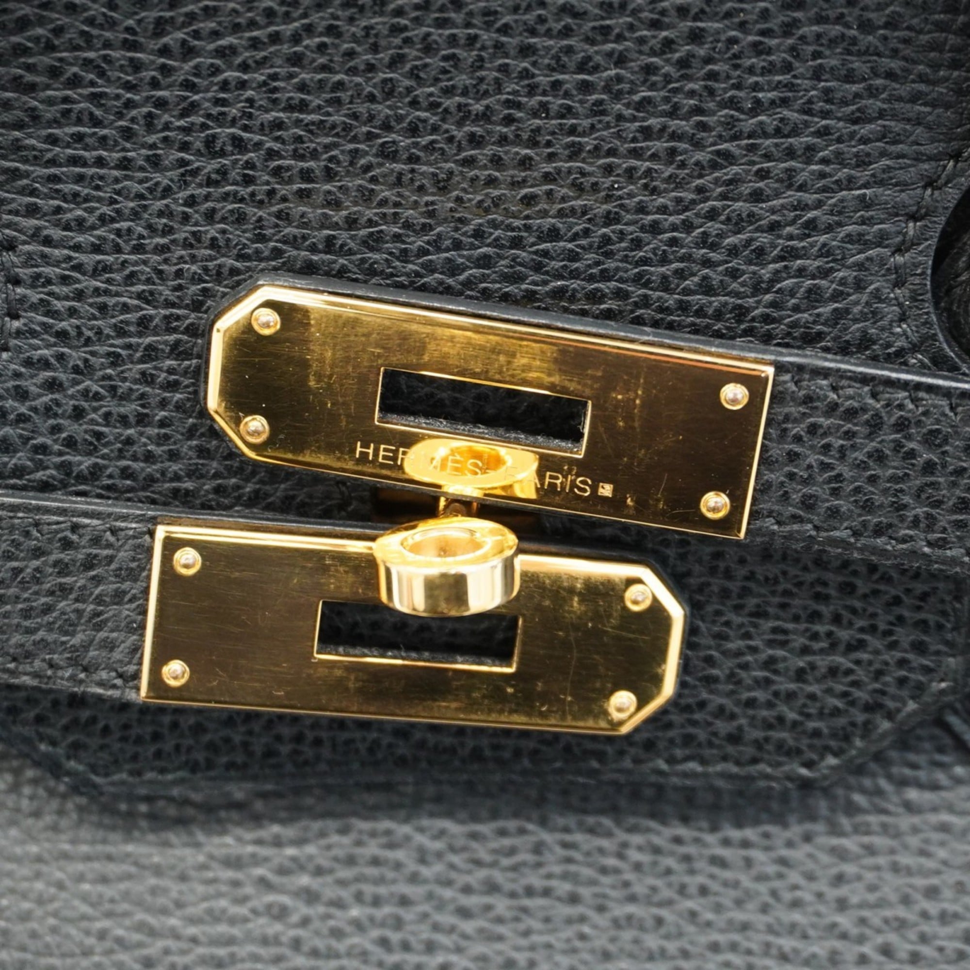 Hermes Black Togo Leather Handbag (Pre-Owned)