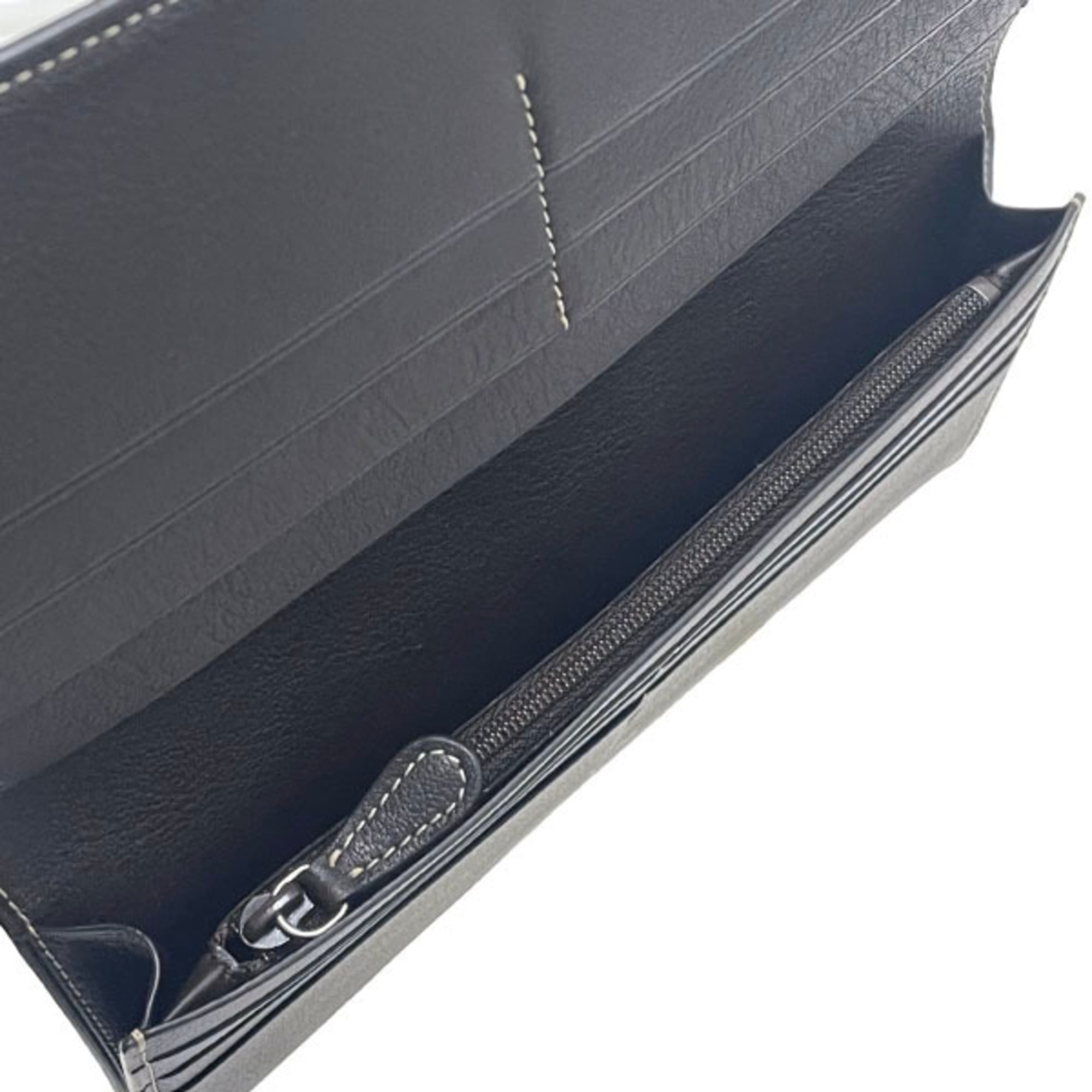 Cartier Dark Brown Leather Long Wallet (Bi-Fold) (Pre-Owned)