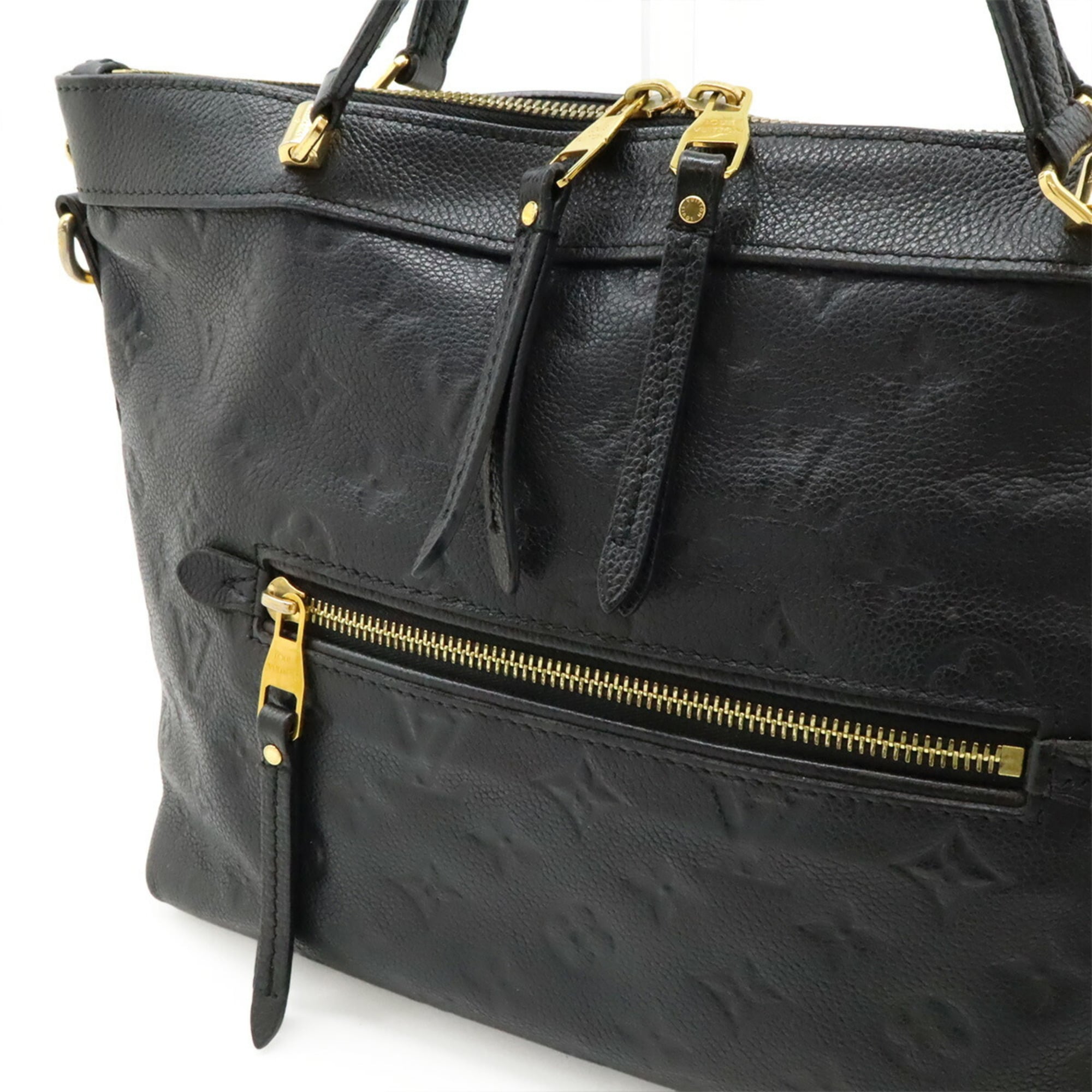 Louis Vuitton Black Noir Monogram Empreinte Handbag Shoulder Bag Tote Bag (Pre-Owned)