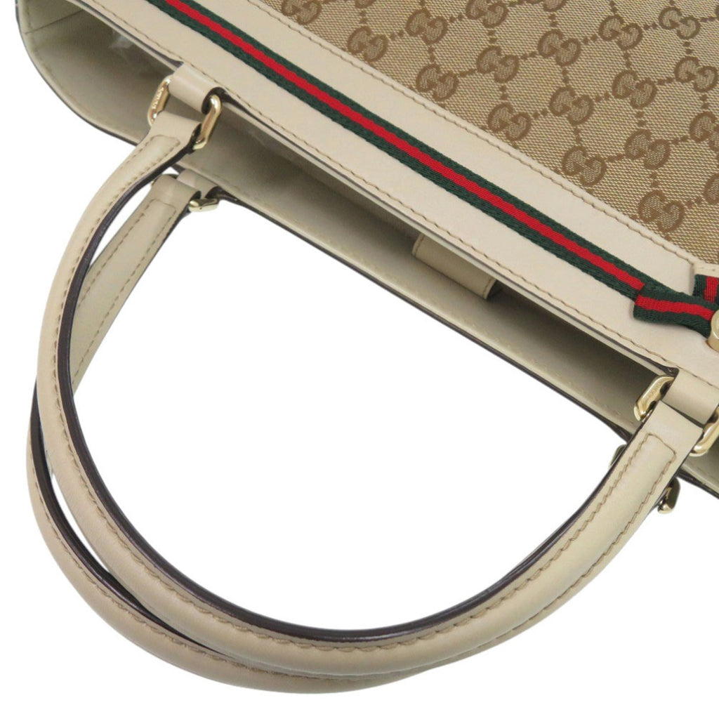 Gucci Beige Gg Canvas Tote Bag (Pre-Owned)