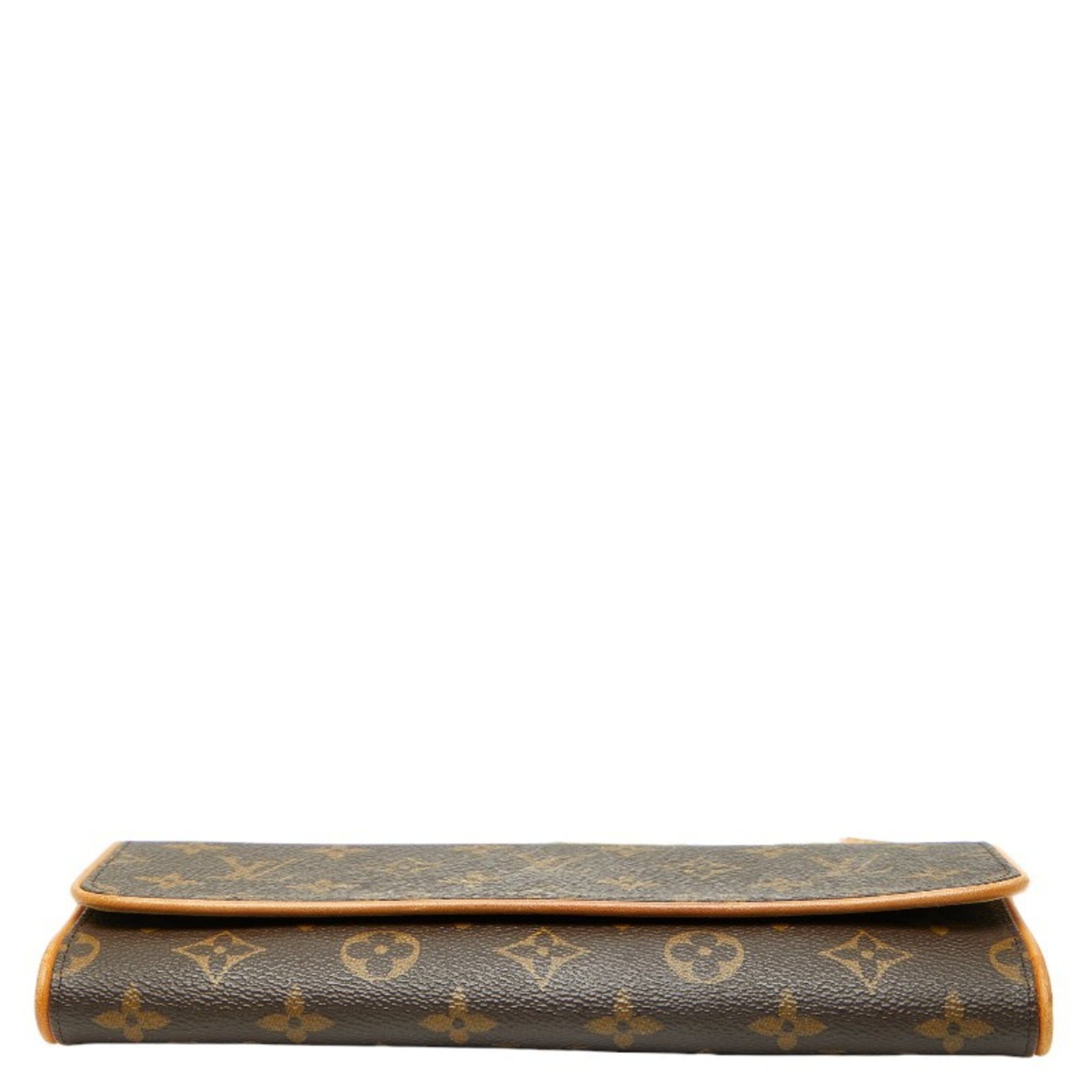 Louis Vuitton Brown Pvc Leather Pochette Shoulder Bag (Pre-Owned)