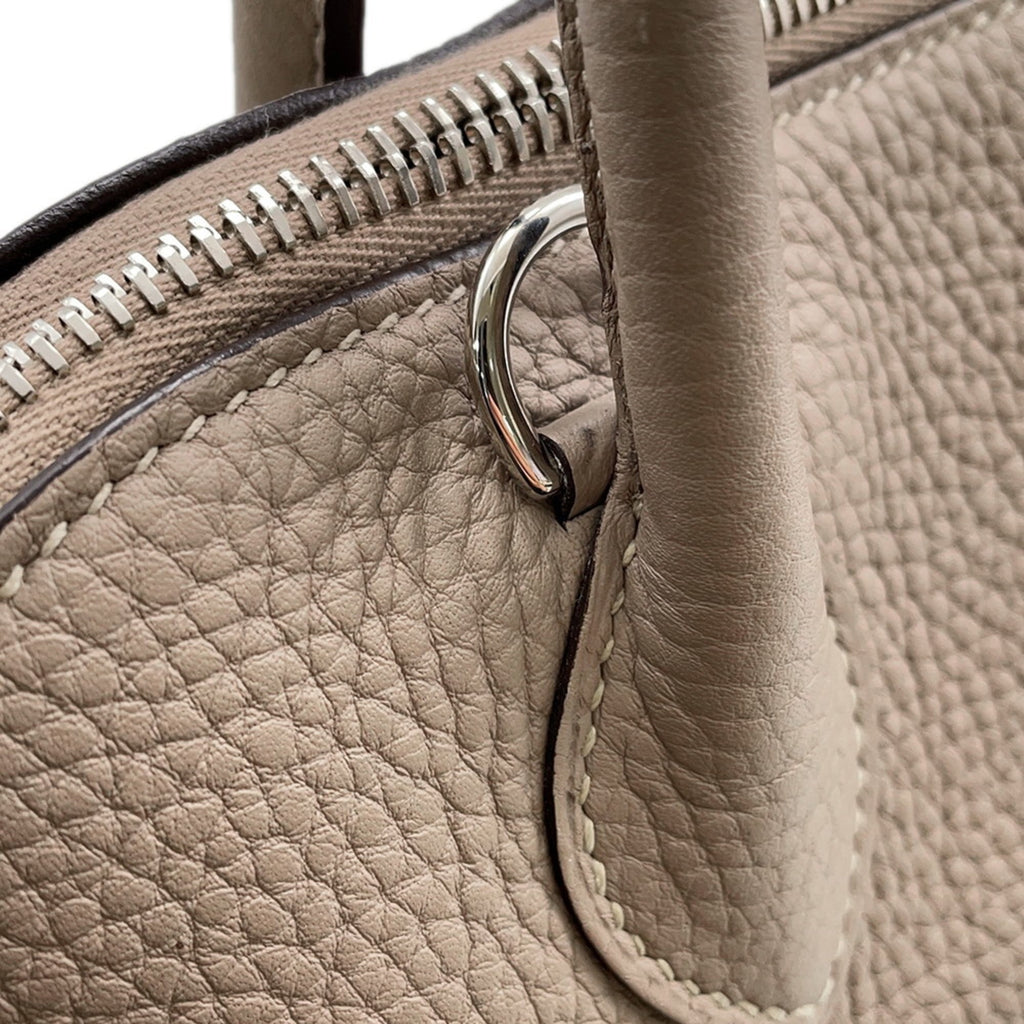 Hermes Bolide Gris Tourterelle Taurillon Clemence Leather Handbag (Pre-Owned)