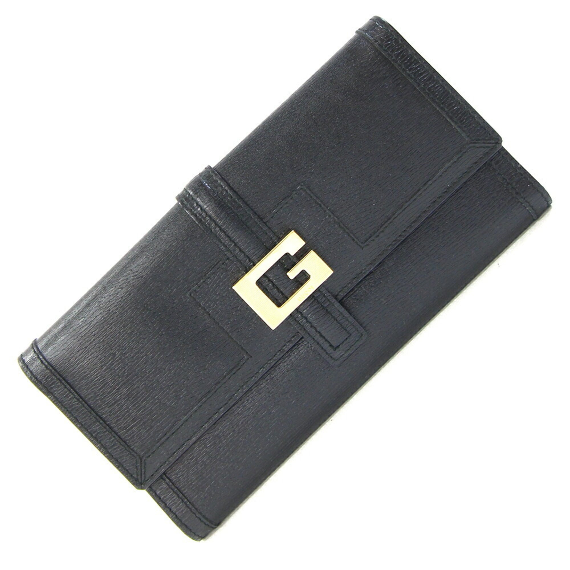 Gucci Black Leather Long Wallet (Bi-Fold) (Pre-Owned)