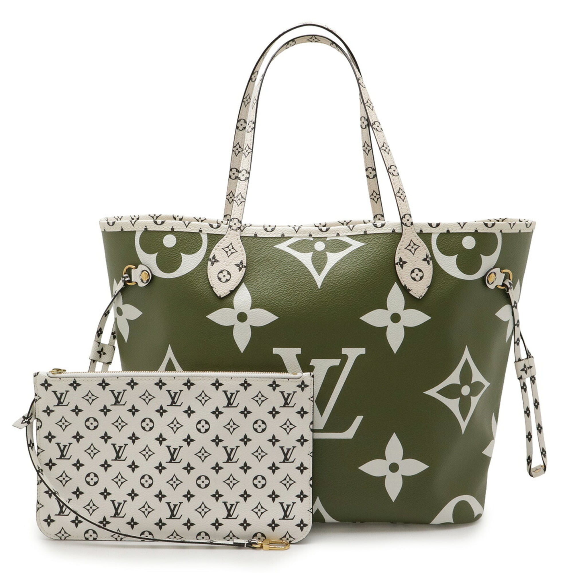 Louis Vuitton Monogram Beige Khaki Monogram Shoulder Bag Tote Bag (Pre-Owned)
