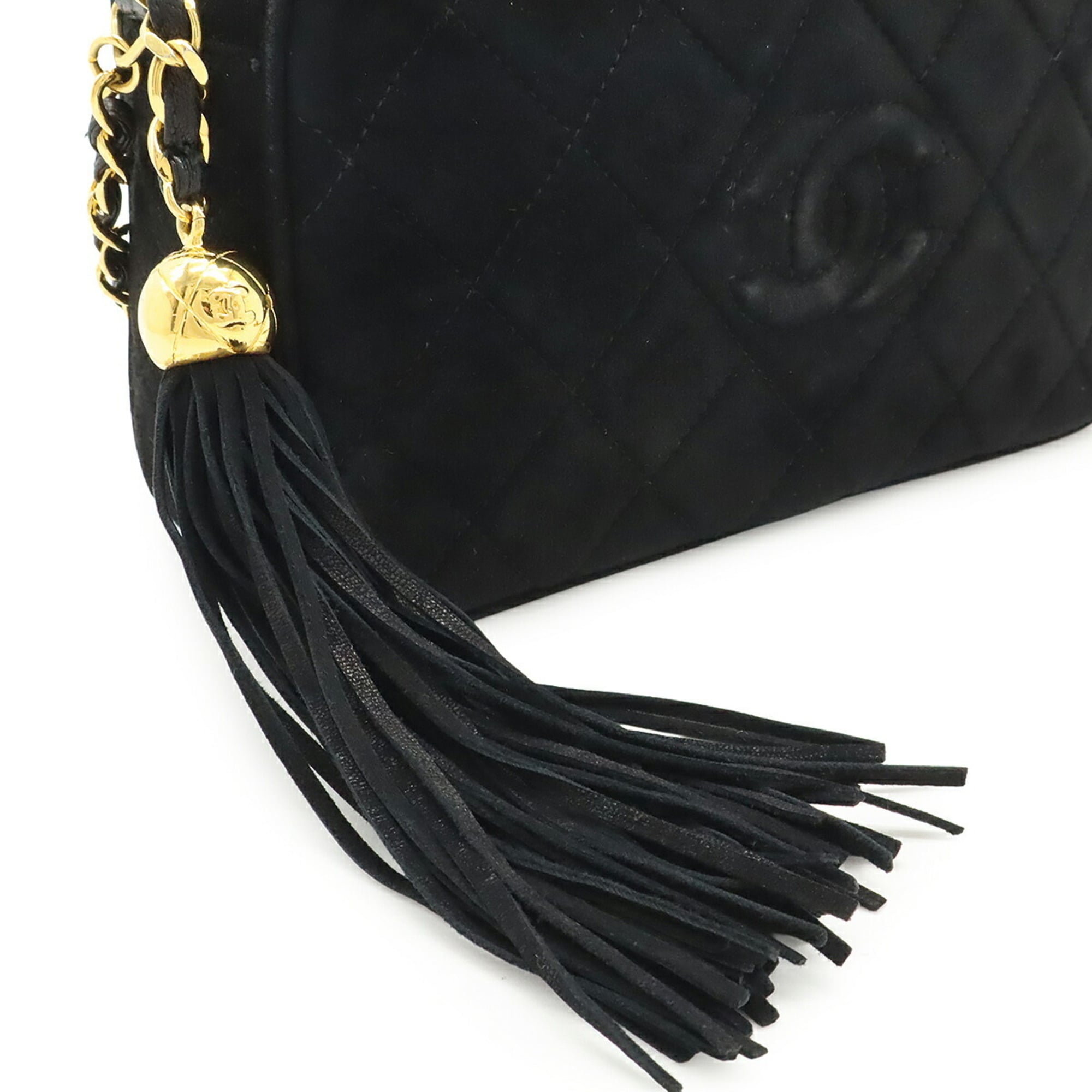 Chanel Black Suede Shoulder Bag (Pre-Owned)