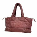 Chanel Bordeaux Leather Tote Bag (Pre-Owned)