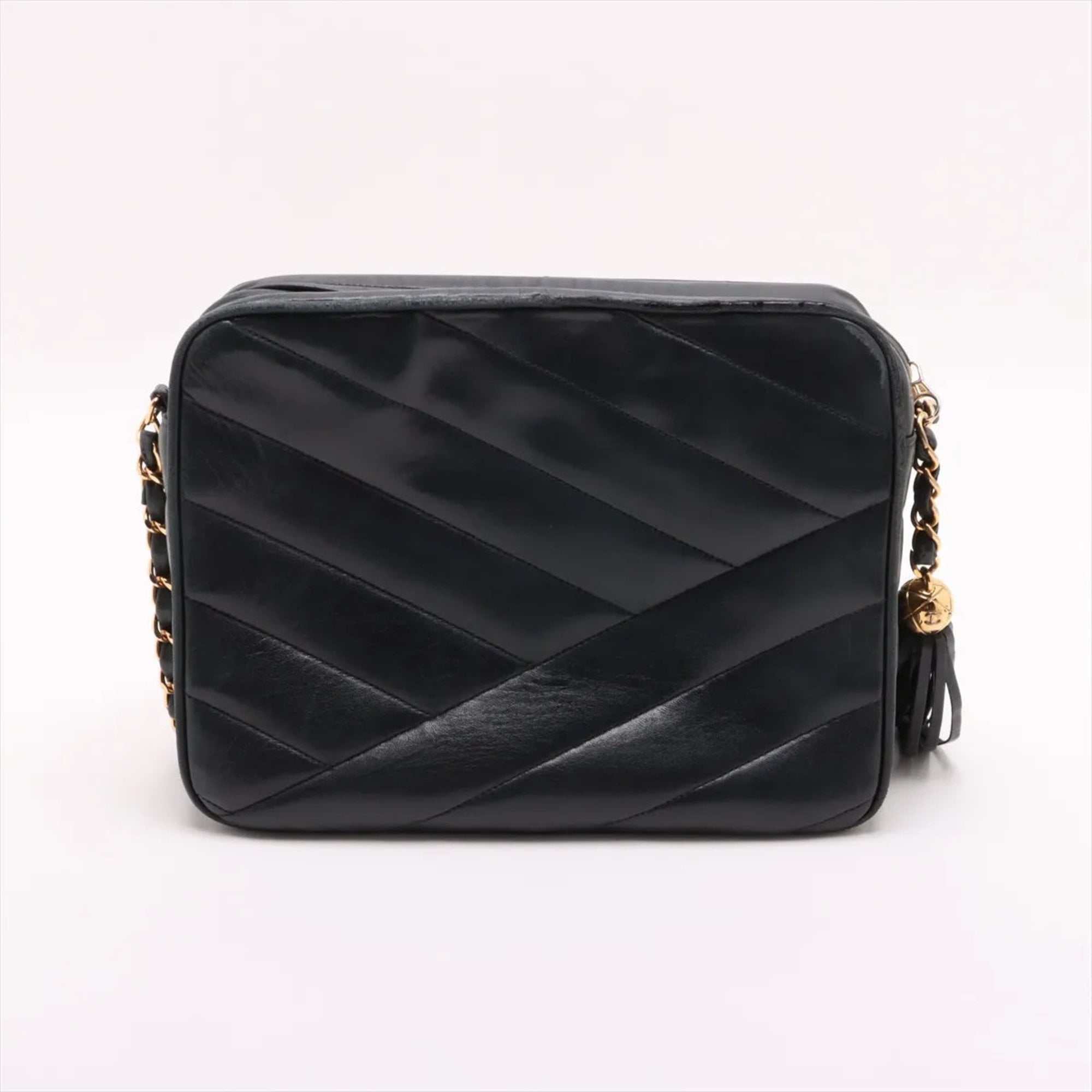 Chanel Navy Leather Shoulder Bag (Pre-Owned)
