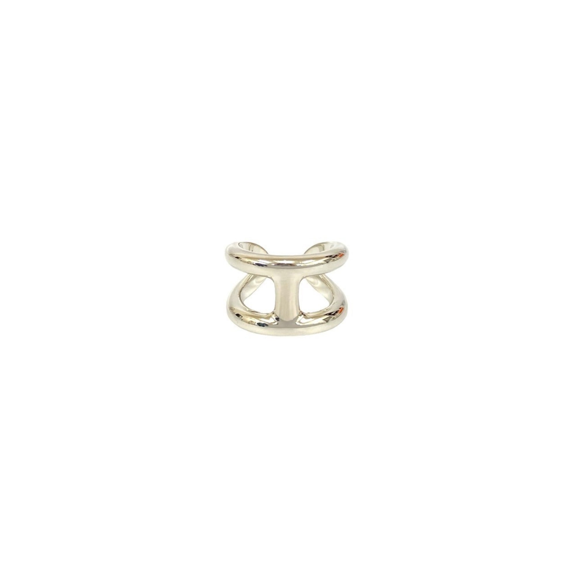Hermes Silver Silver 925 Band Ring (Pre-Owned)