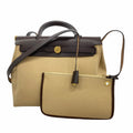 Hermes Beige Toile Officier Handbag (Pre-Owned)