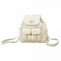 Christian Dior White Leather Backpack (Pre-Owned)
