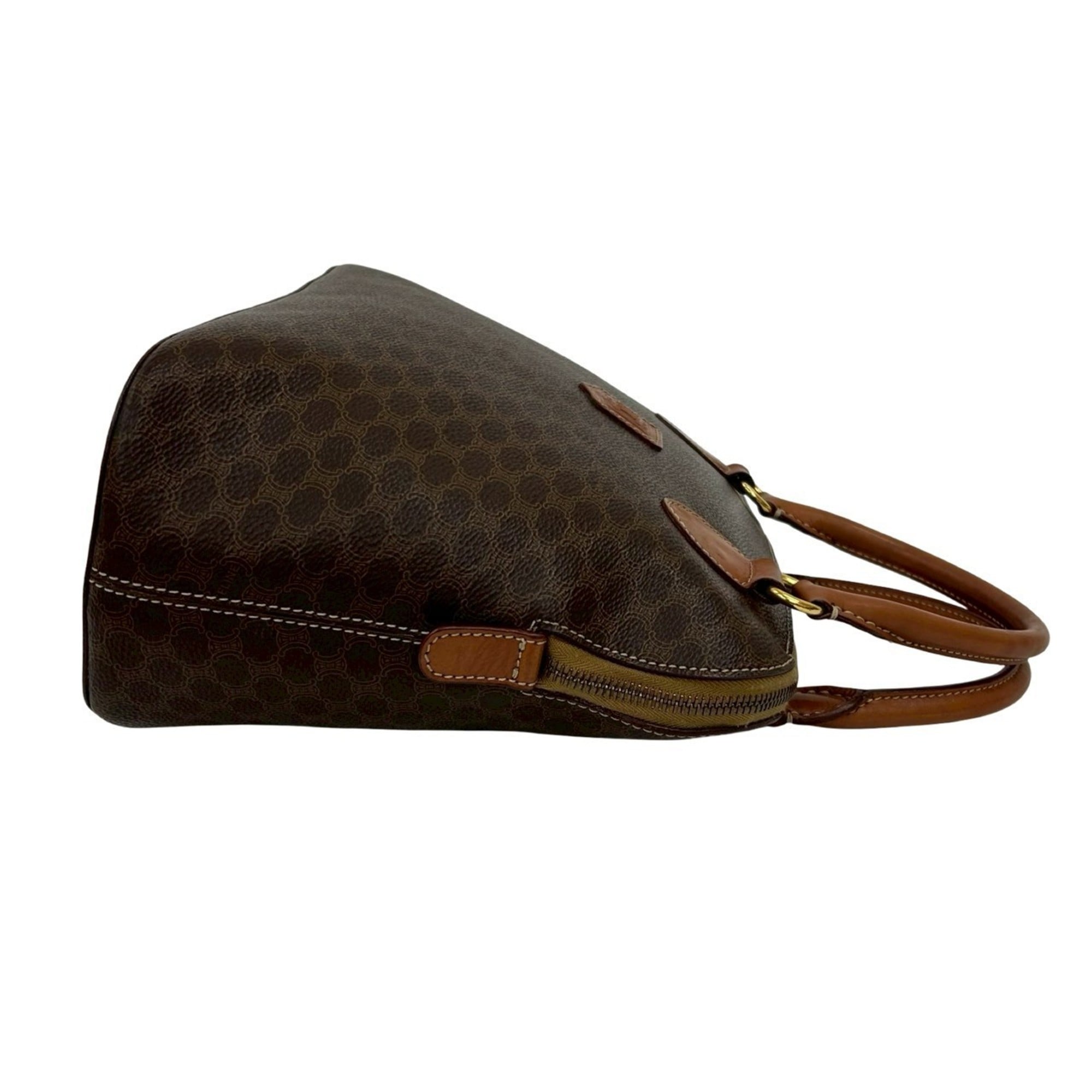 Celine Brown Leather Pvc Handbag Tote Bag (Pre-Owned)