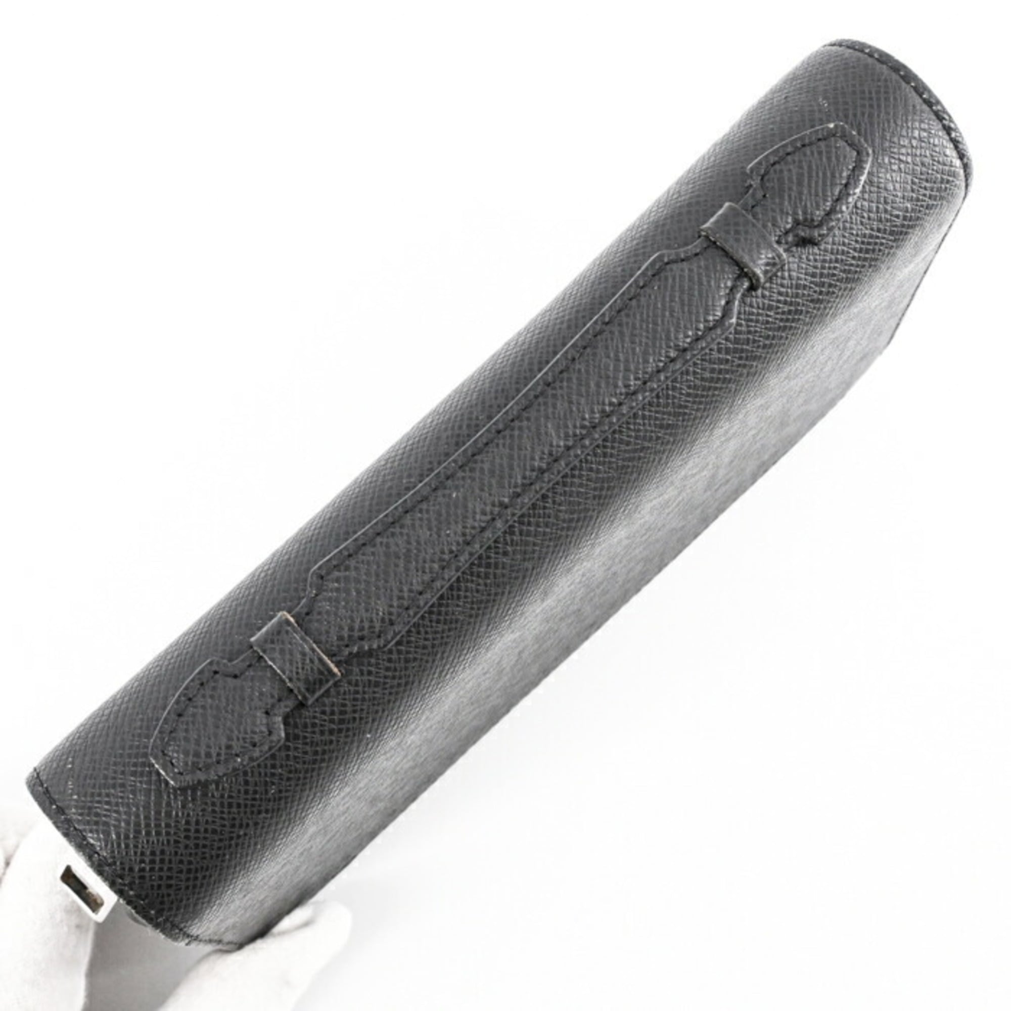 Louis Vuitton Black Monogram Eclipse Taiga Leather Long Wallet (Bi-Fold) (Pre-Owned)