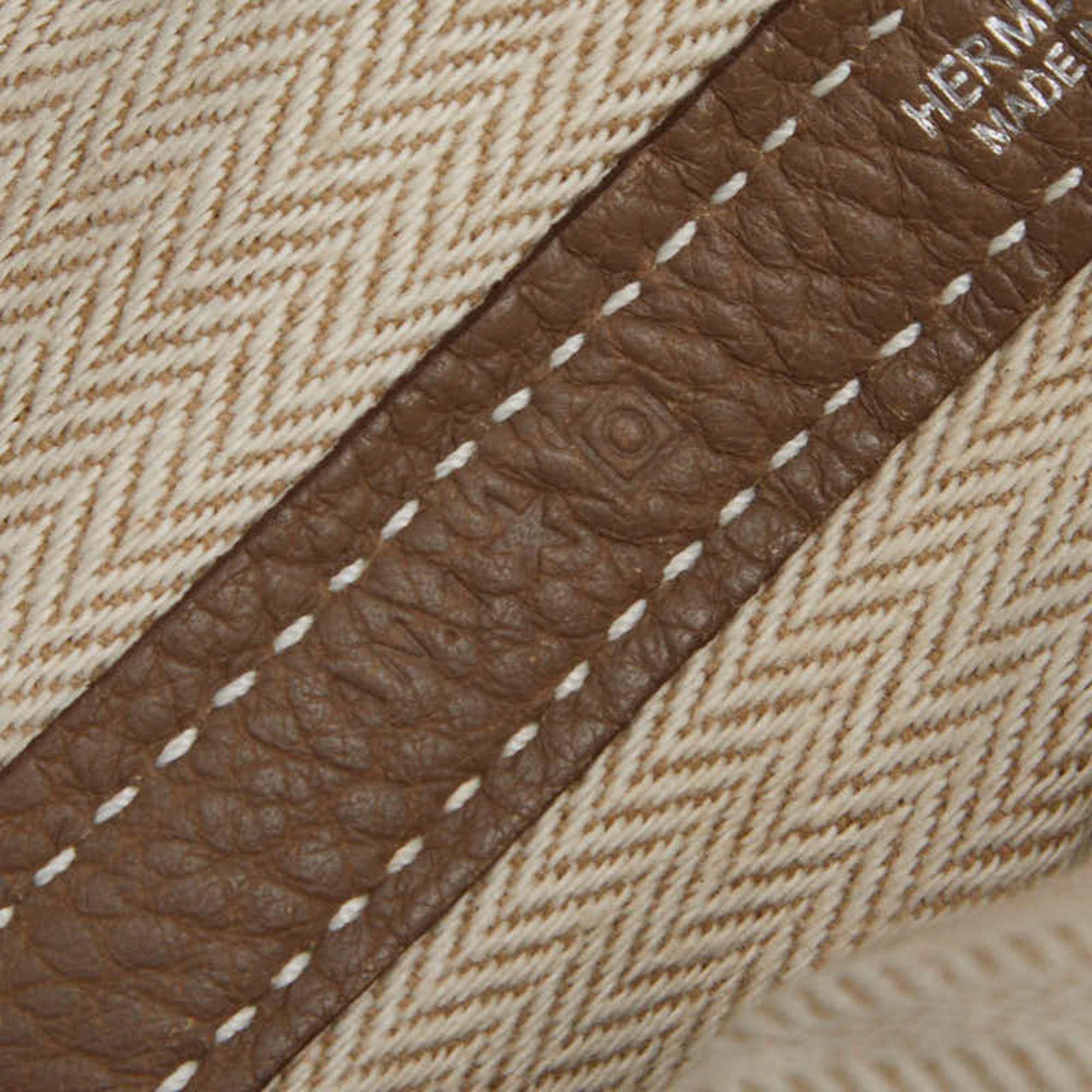 Hermes Beige Etoupe Gray Negonda Leather Handbag Tote Bag (Pre-Owned)