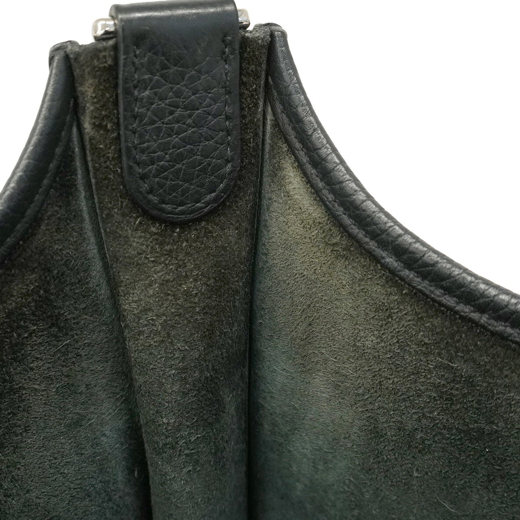 Hermes Black Taurillon Clemence Leather Shoulder Bag (Pre-Owned)