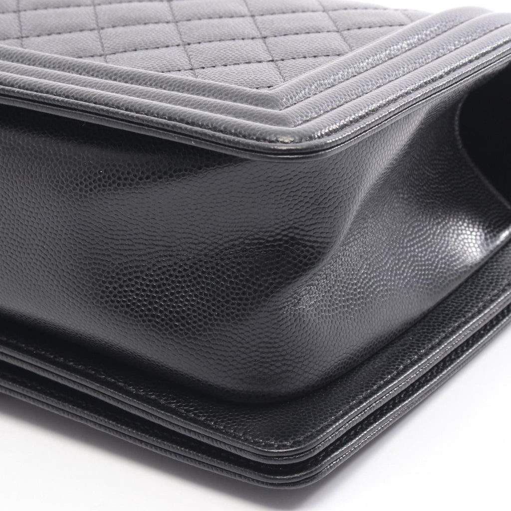 Chanel Black Grained Calfskin Shoulder Bag (Pre-Owned)