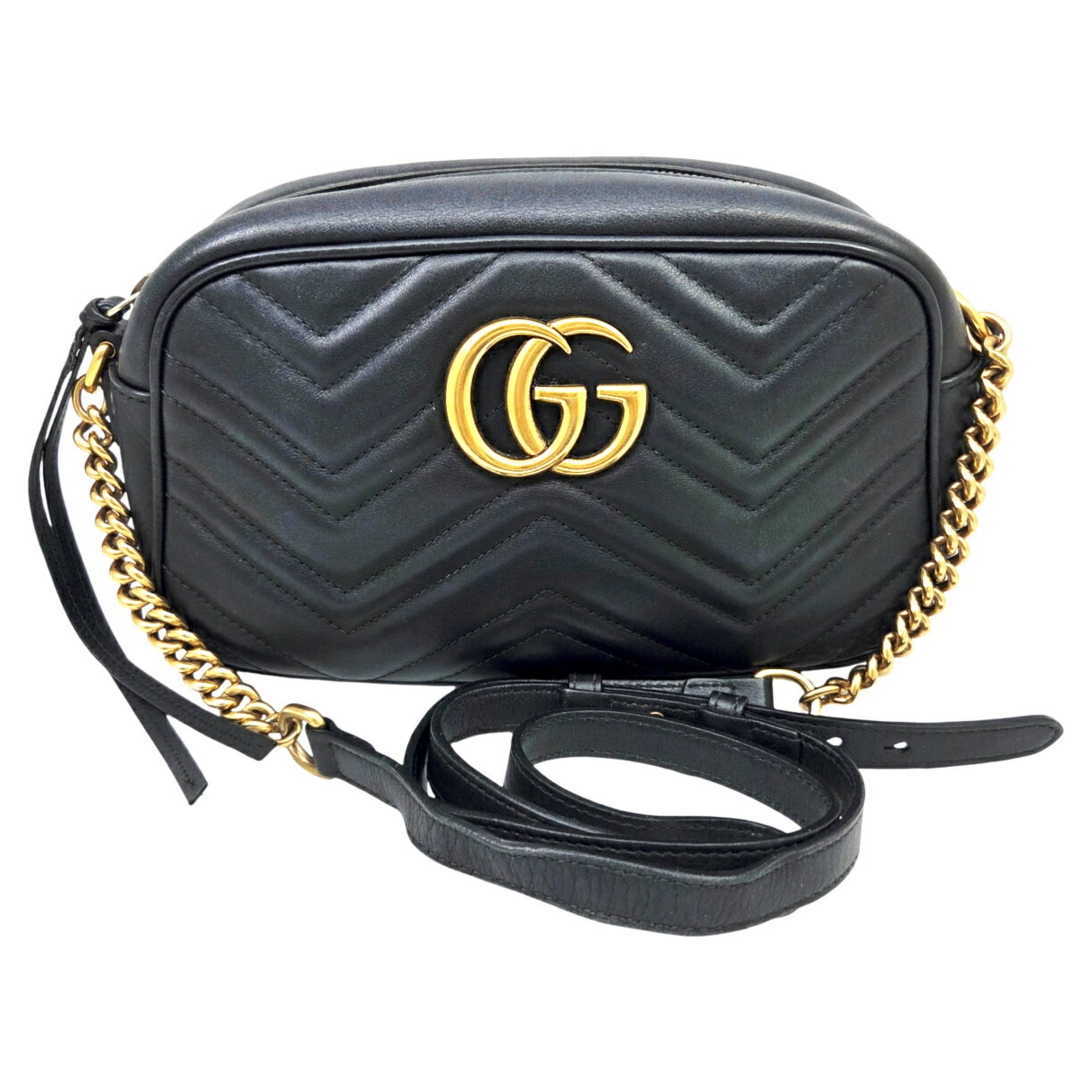 Gucci Black Leather Shoulder Bag (Pre-Owned)