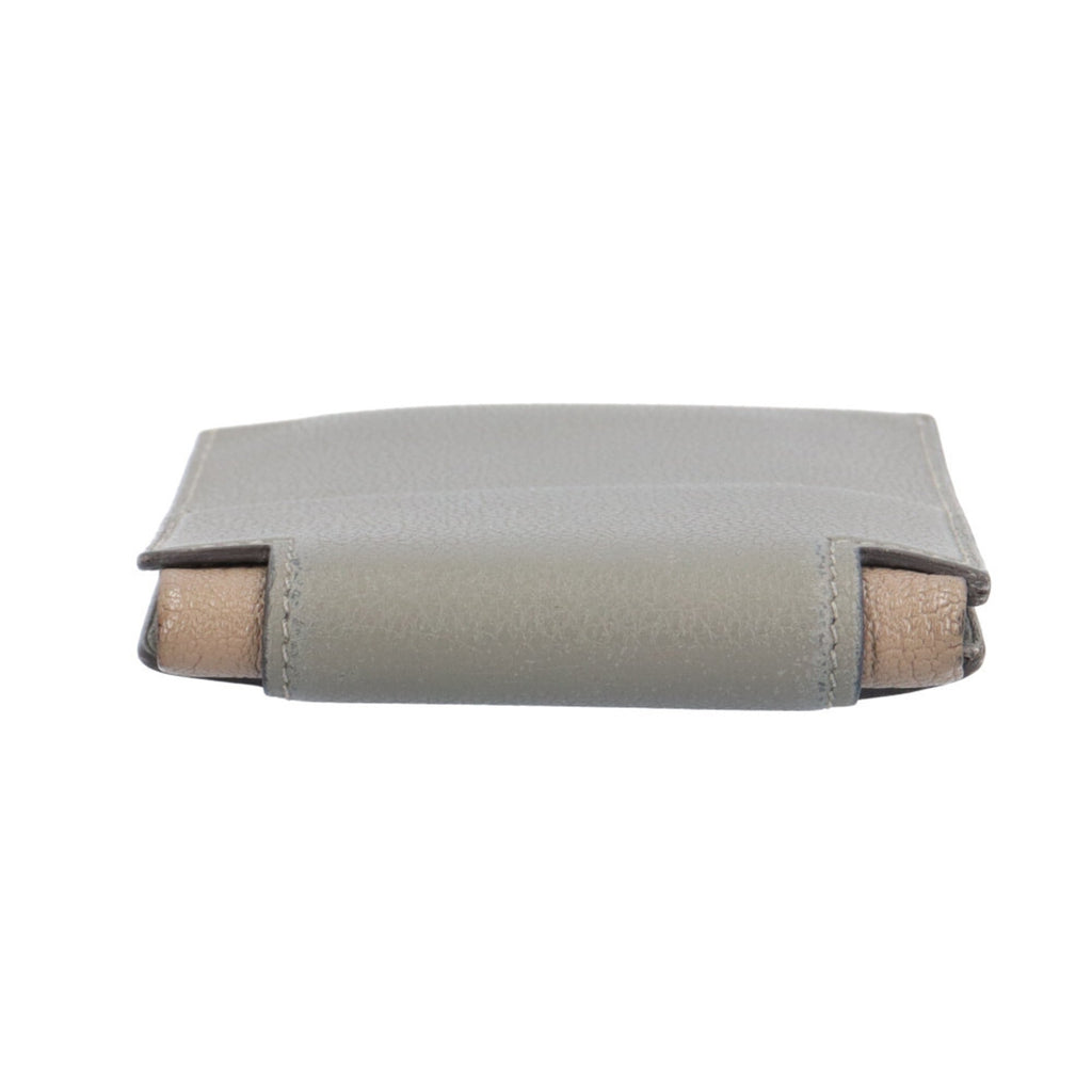 Hermes Gray Chevre Leather Wallet (Bi-Fold) (Pre-Owned)