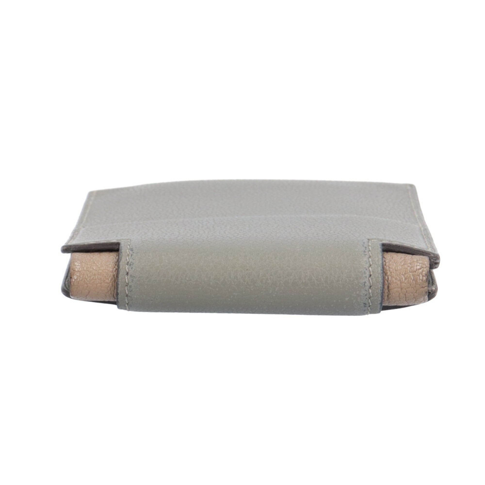 Hermes Gray Chevre Leather Wallet (Bi-Fold) (Pre-Owned)