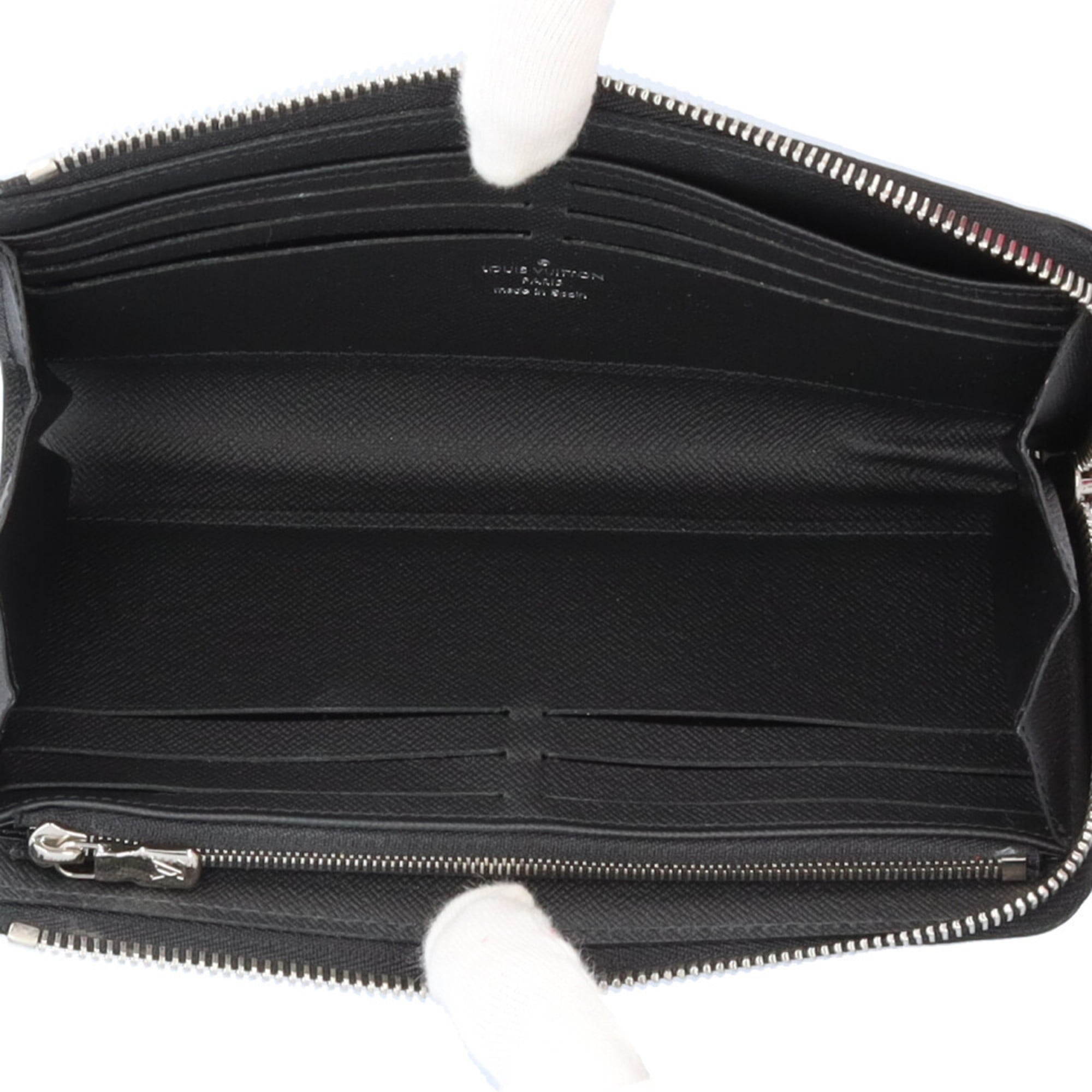 Louis Vuitton Black Gray Damier Graphite Long Wallet (Bi-Fold) (Pre-Owned)