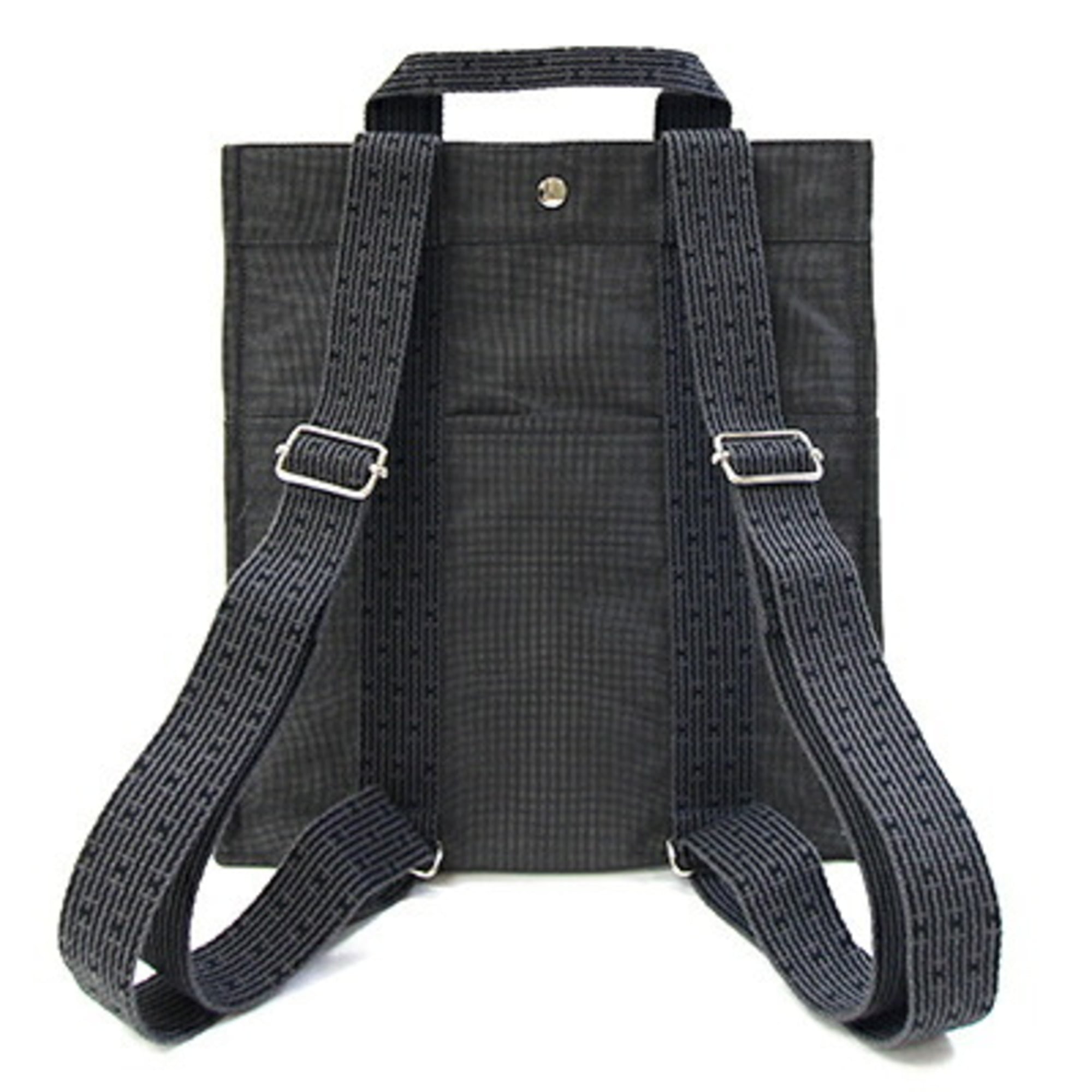 Hermes Gray Canvas Backpack (Pre-Owned)