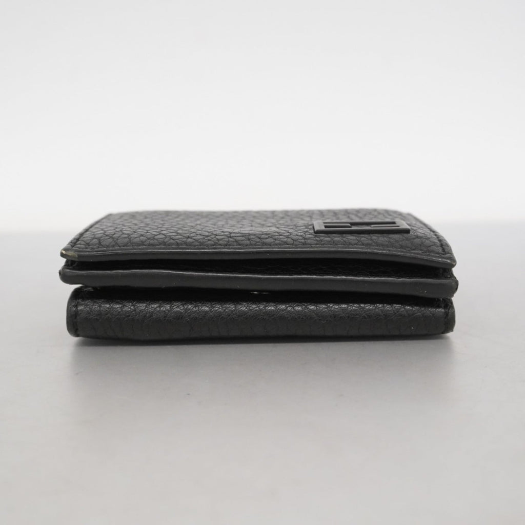 Fendi Black Leather Wallet (Tri-Fold) (Pre-Owned)