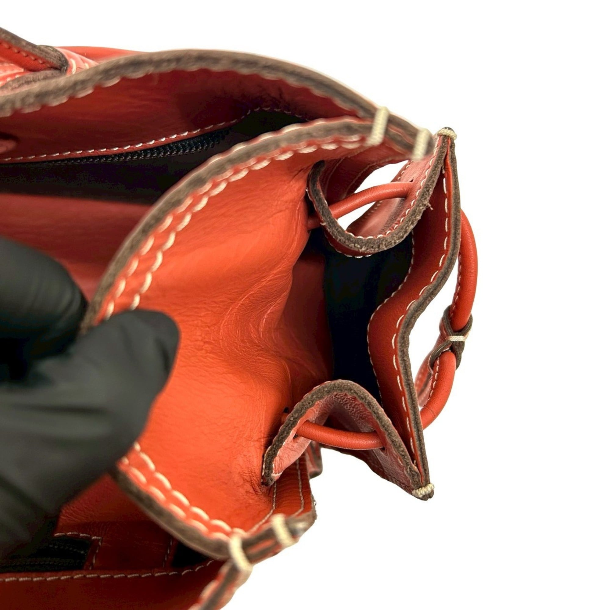 Loewe Orange Leather Handbag Tote Bag (Pre-Owned)