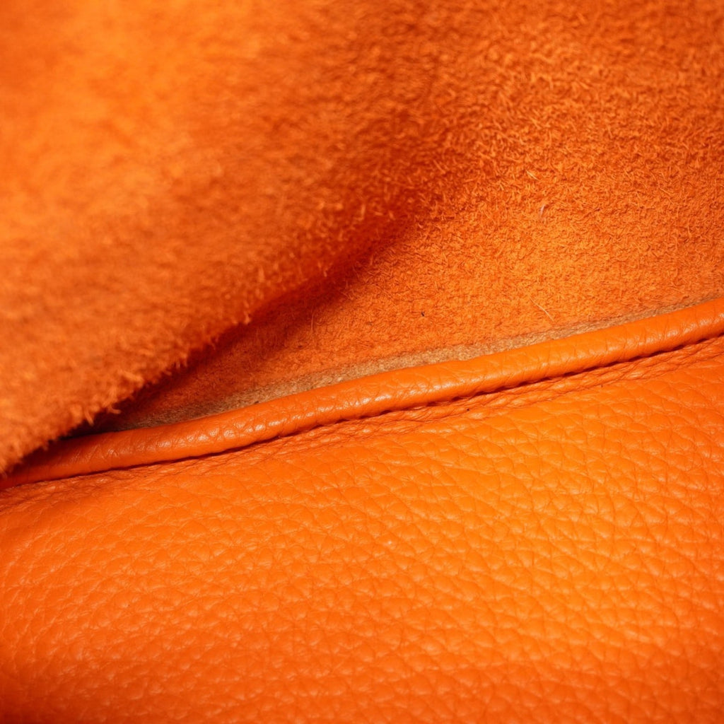 Hermes Orange Taurillon Clemence Leather Handbag (Pre-Owned)