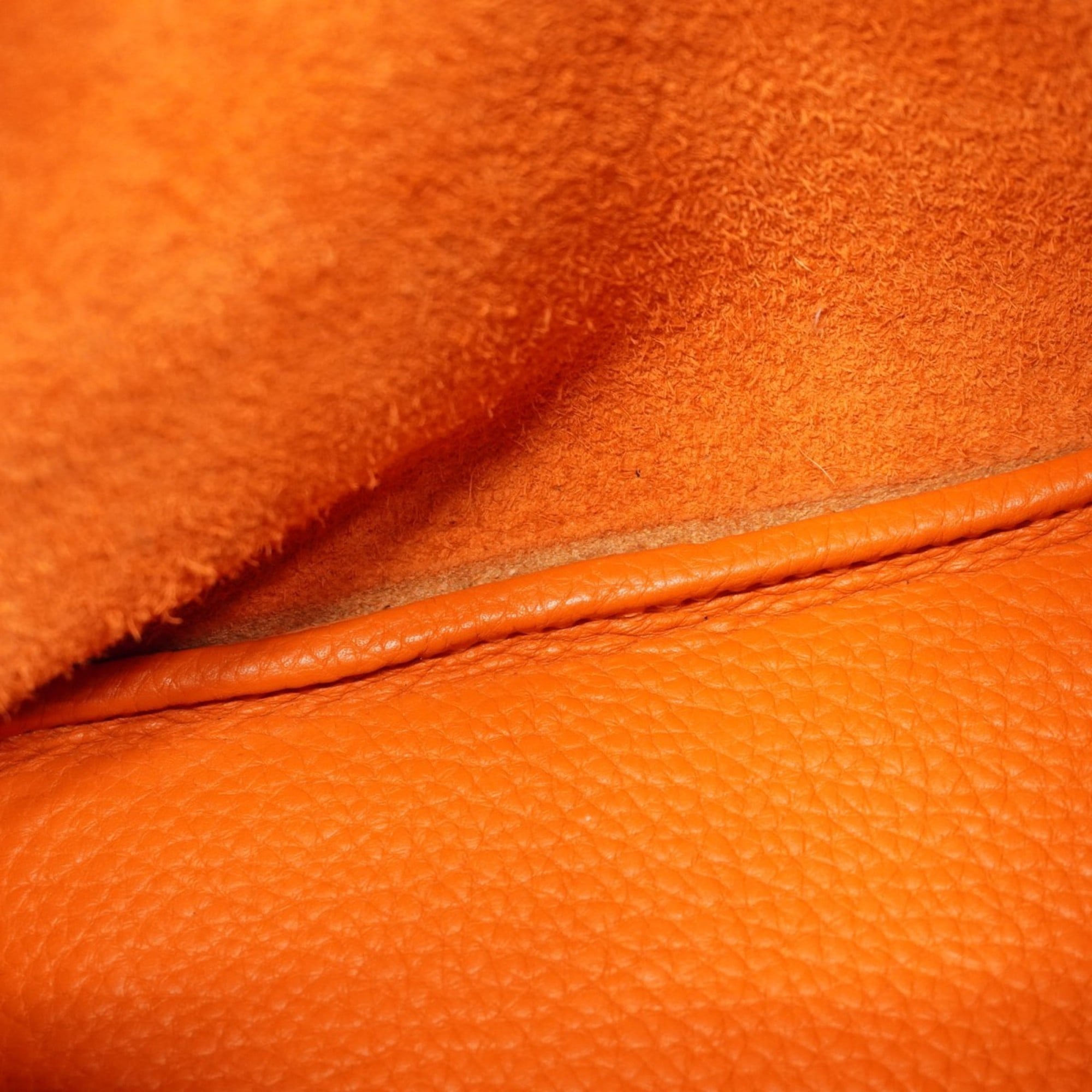 Hermes Orange Taurillon Clemence Leather Handbag (Pre-Owned)