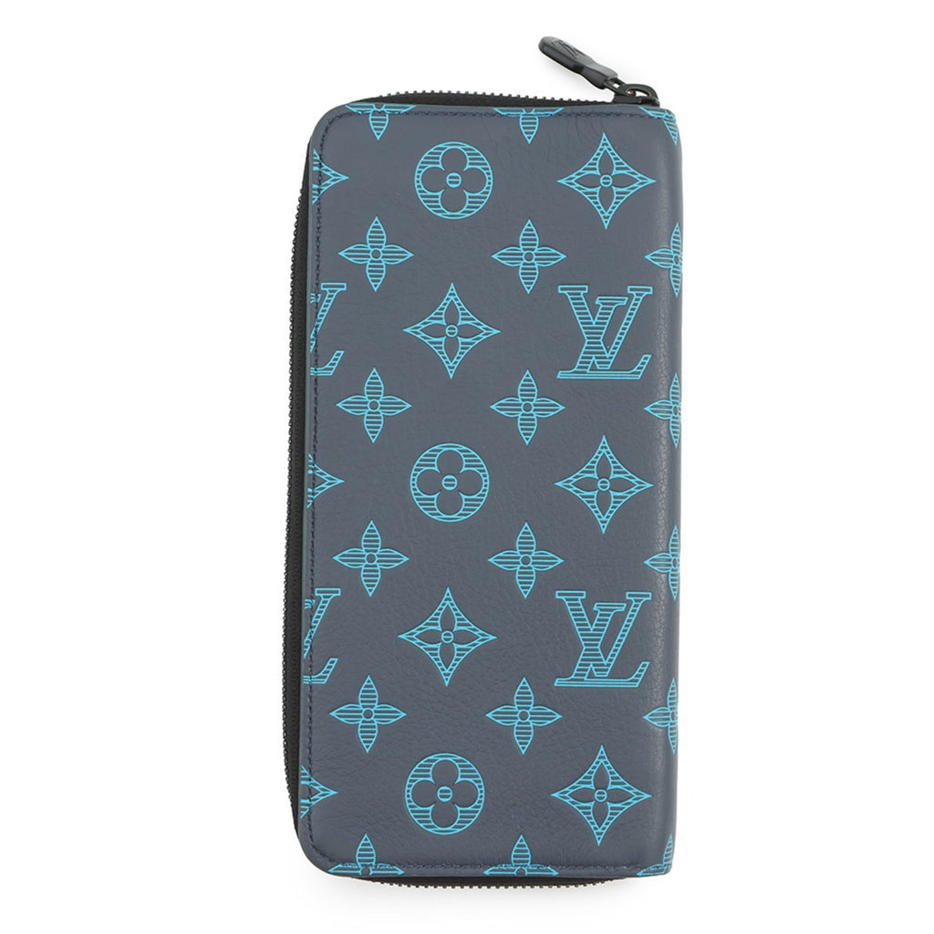 Louis Vuitton Monogram Shadow Navy Monogram Shadow Long Wallet (Bi-Fold) (Pre-Owned)