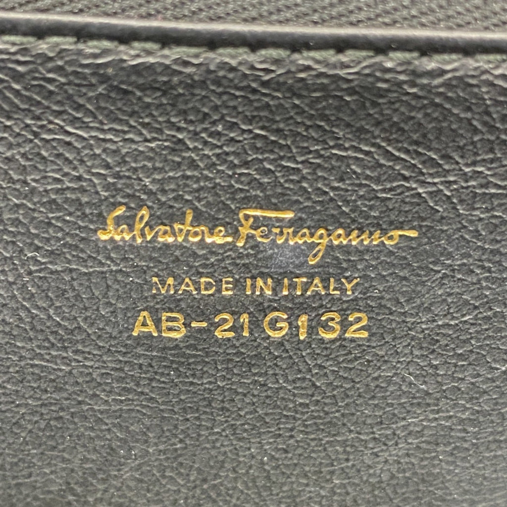 Salvatore Ferragamo Black Blue Pink Suede Handbag (Pre-Owned)