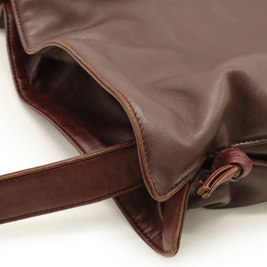 Loewe Bordeaux Nappa Leather Shoulder Bag (Pre-Owned)