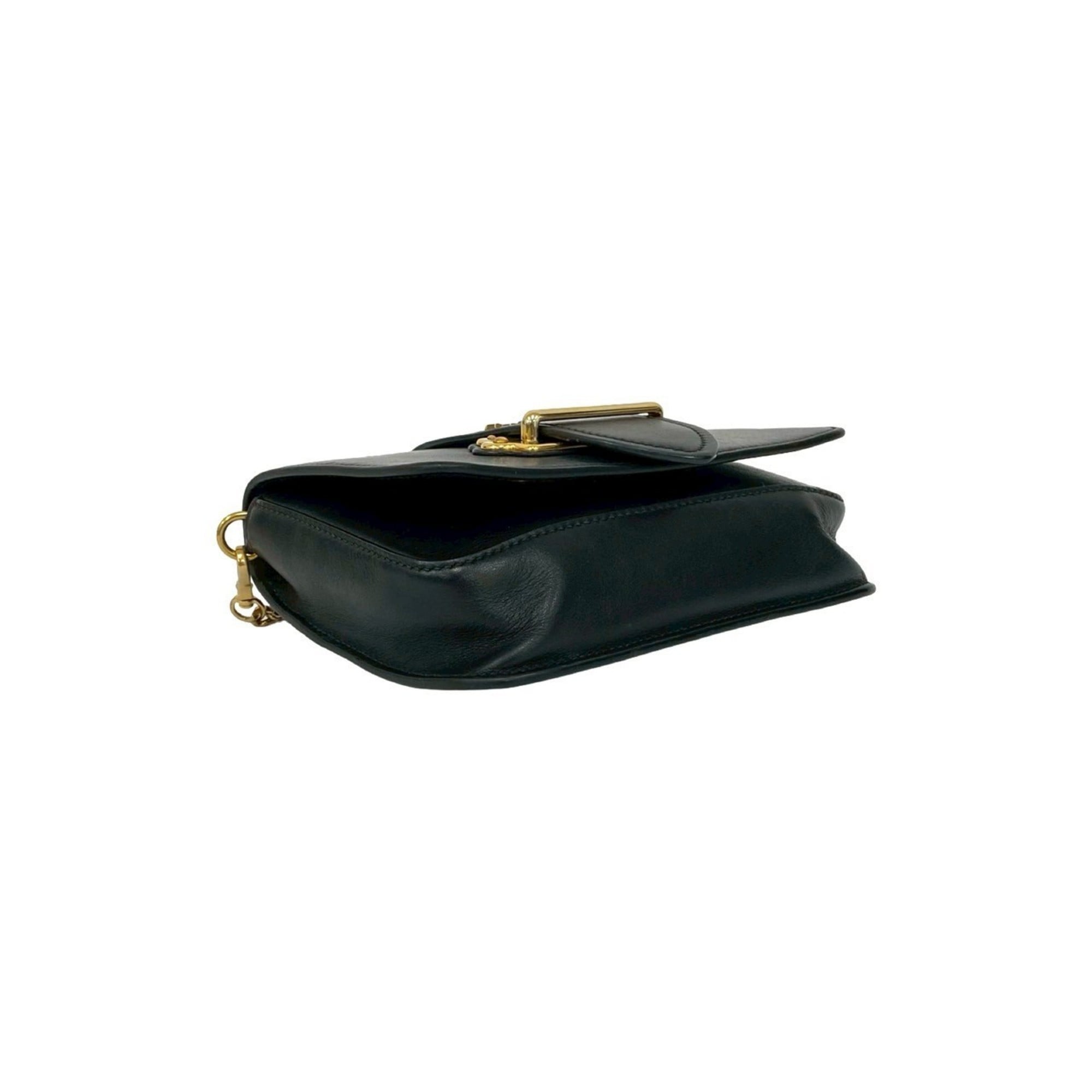 Prada Black Leather Fanny Pack Pochette Pouch Shoulder Bag (Pre-Owned)