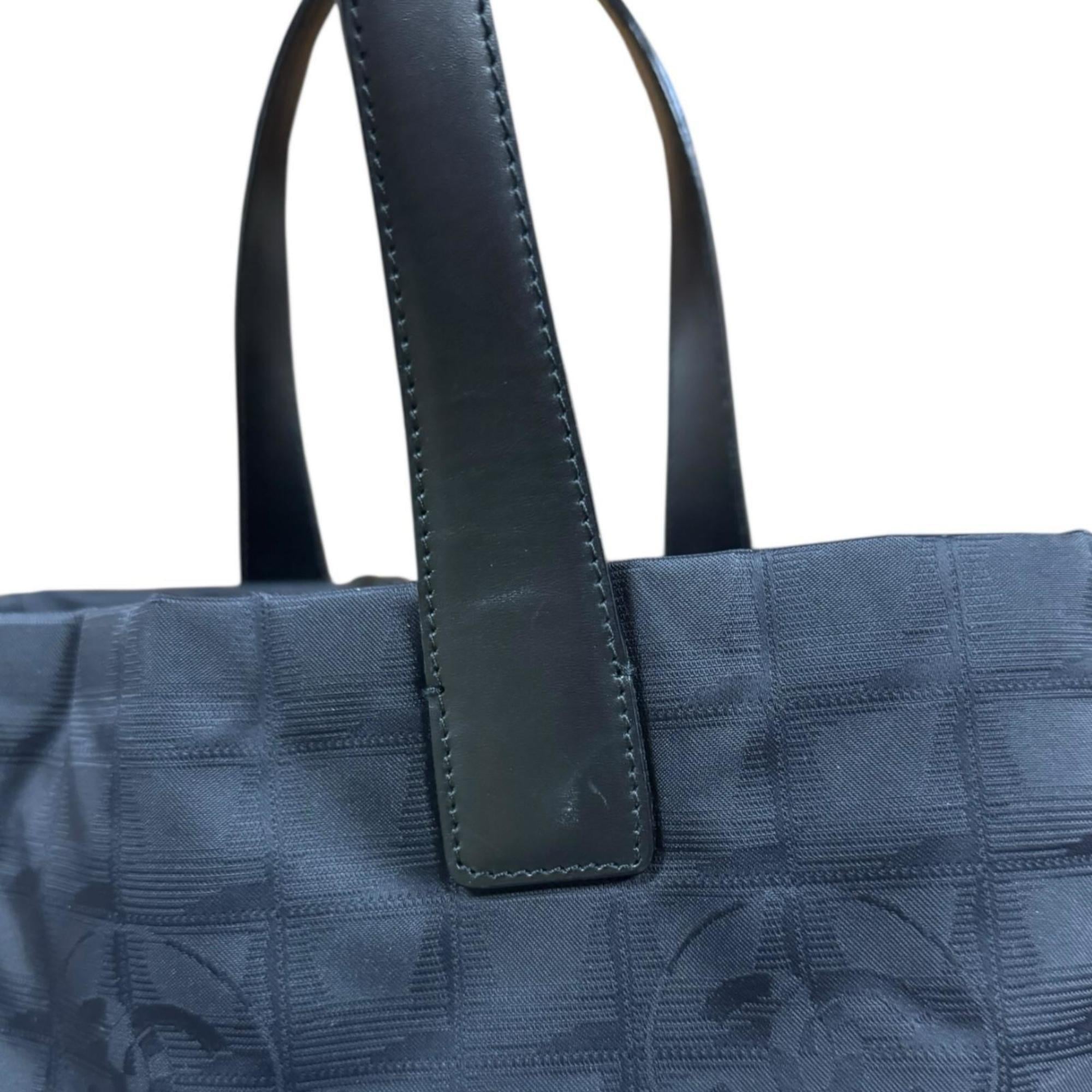 Chanel Black Nylon Jacquard Tote Bag (Pre-Owned)