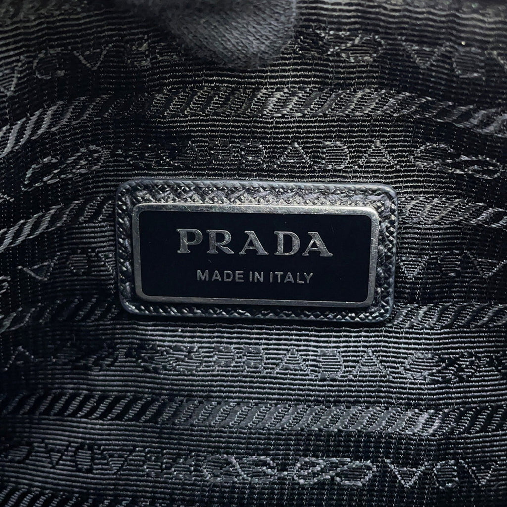 Prada Black Nylon Leather Shoulder Bag (Pre-Owned)