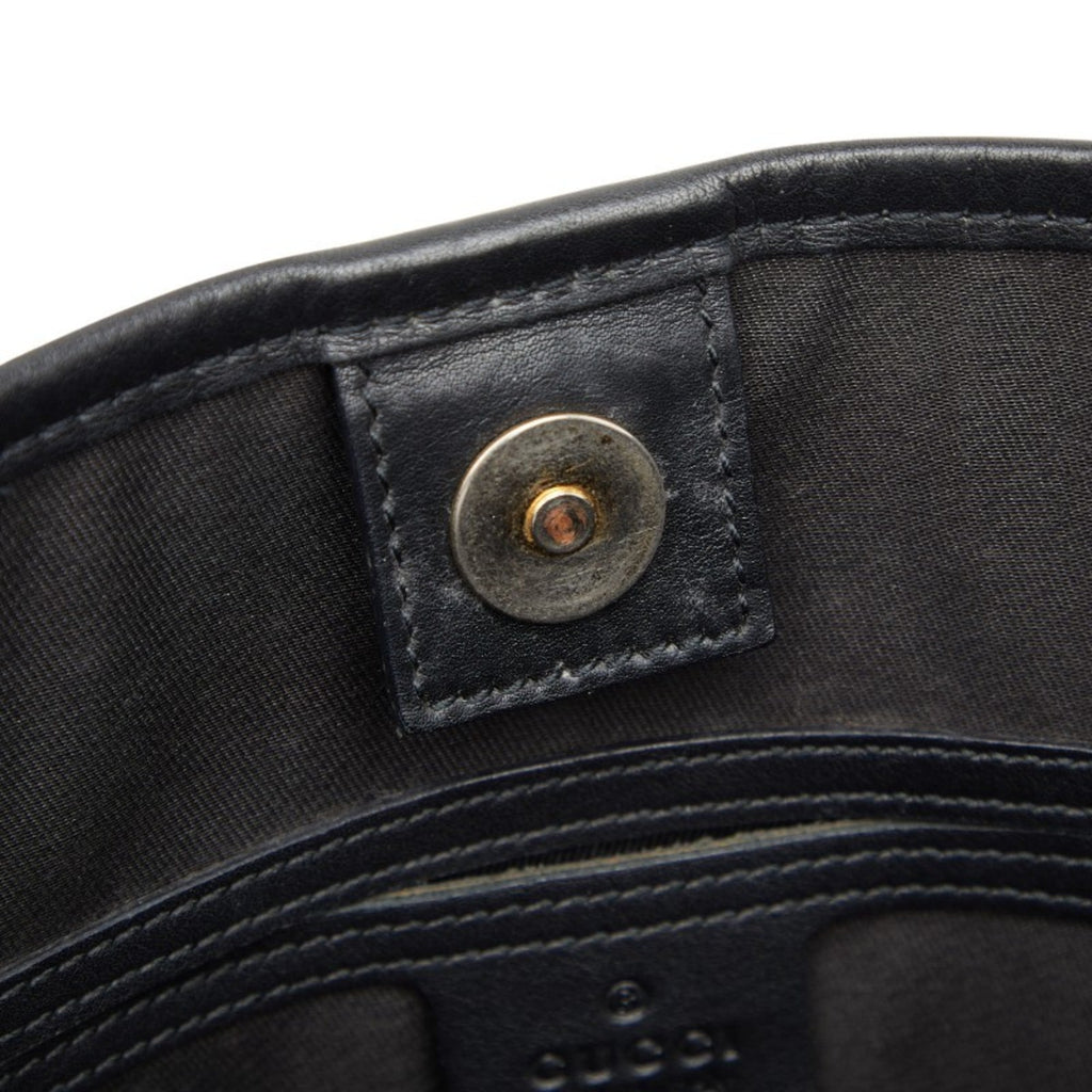 Gucci Black Gray Pvc Leather Tote Bag (Pre-Owned)