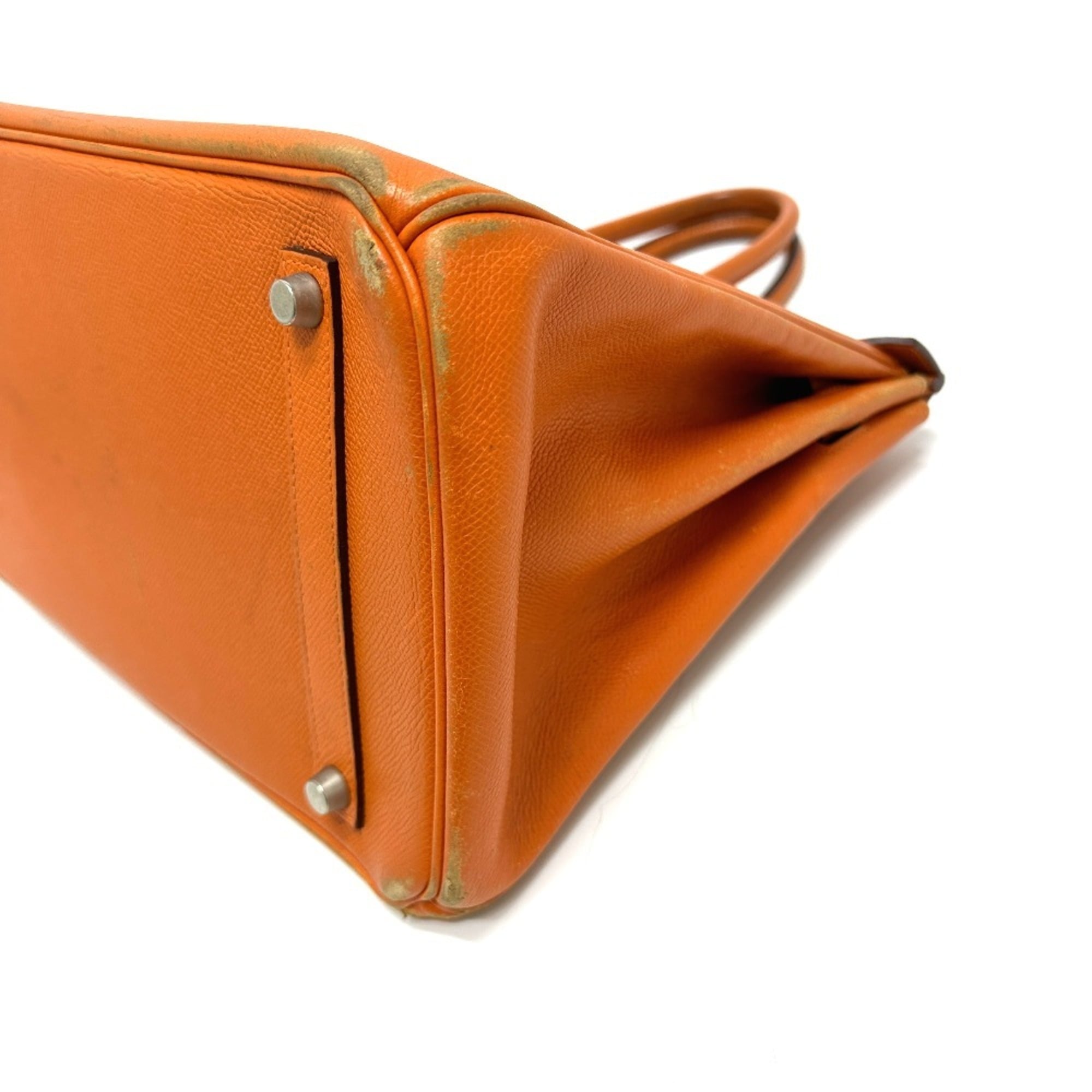 Hermes Birkin Orange Epsom Leather Handbag (Pre-Owned)