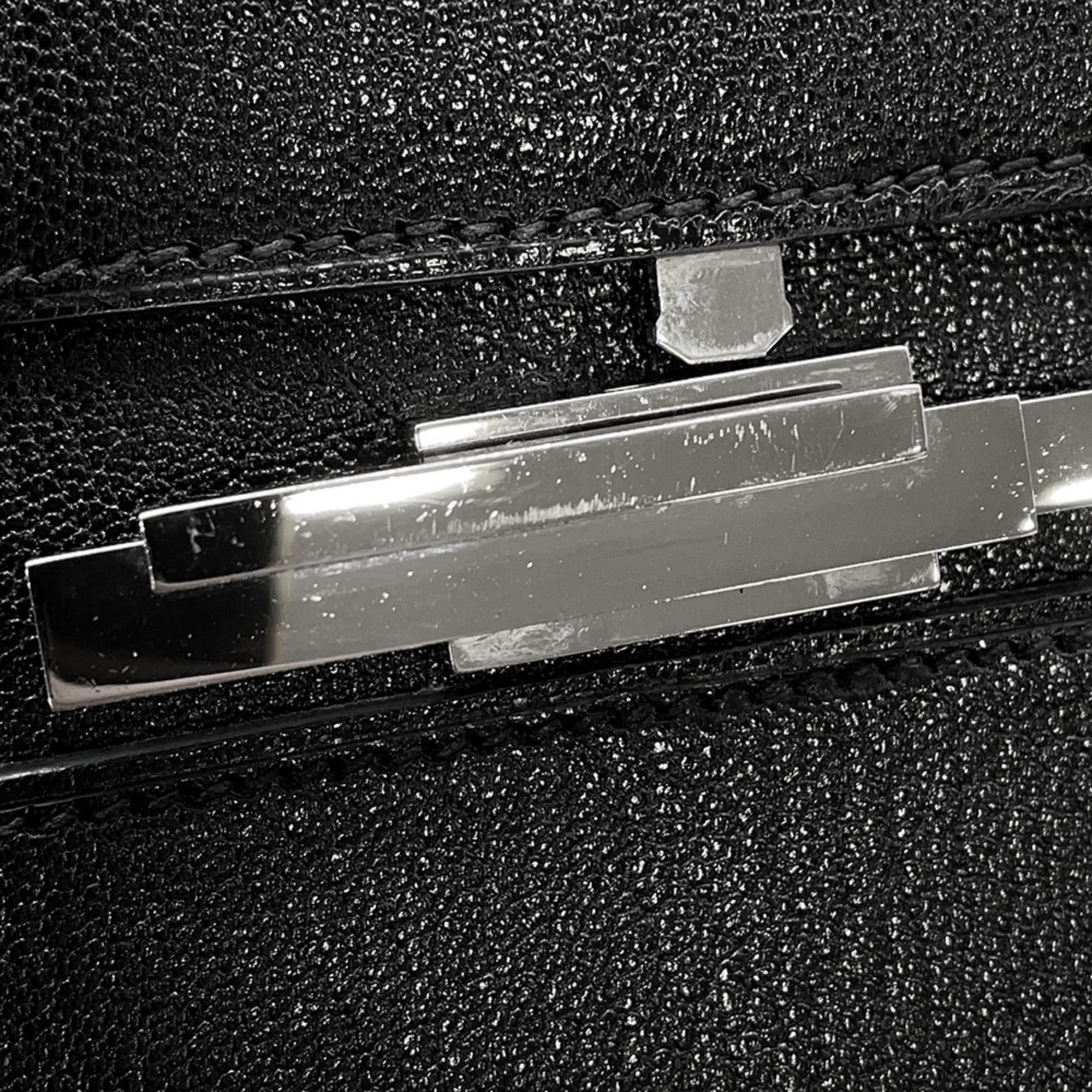 Hermes Black Chevre Myzore Leather Shoulder Bag (Pre-Owned)