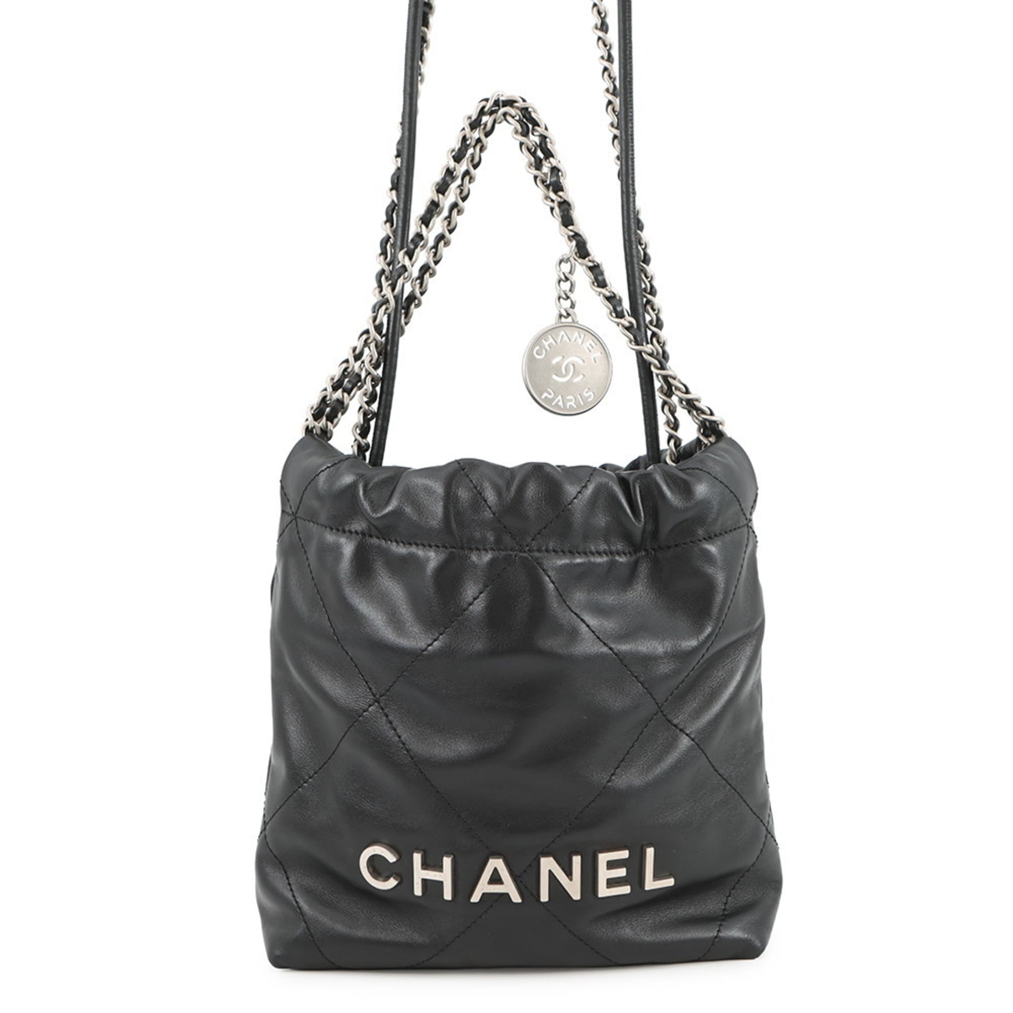 Chanel Black Leather Handbag (Pre-Owned)