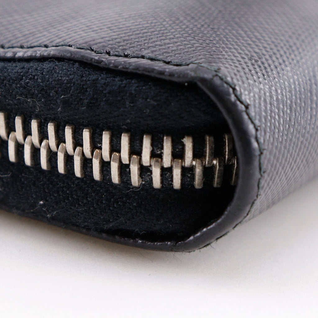 Prada Saffiano Black Saffiano Long Wallet (Bi-Fold) (Pre-Owned)