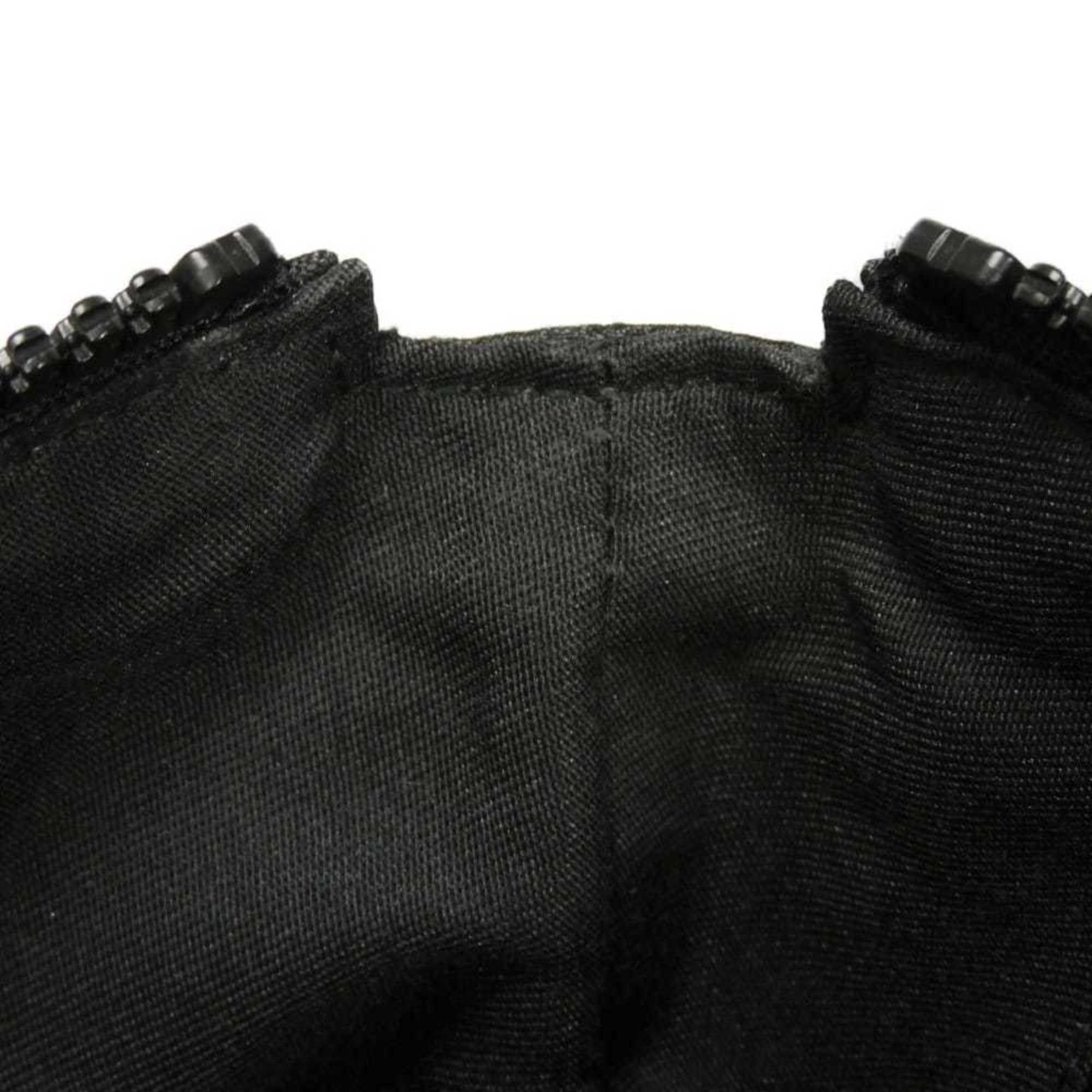 Gucci Black Nylon Gg Canvas Leather Messenger Bag Shoulder Bag (Pre-Owned)