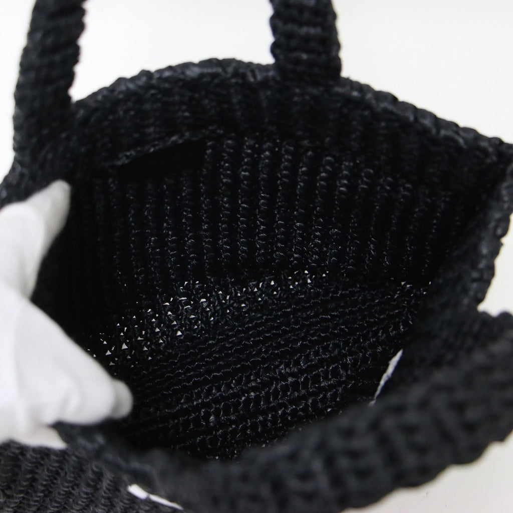 Prada Black Viscose Handbag Tote Bag (Pre-Owned)