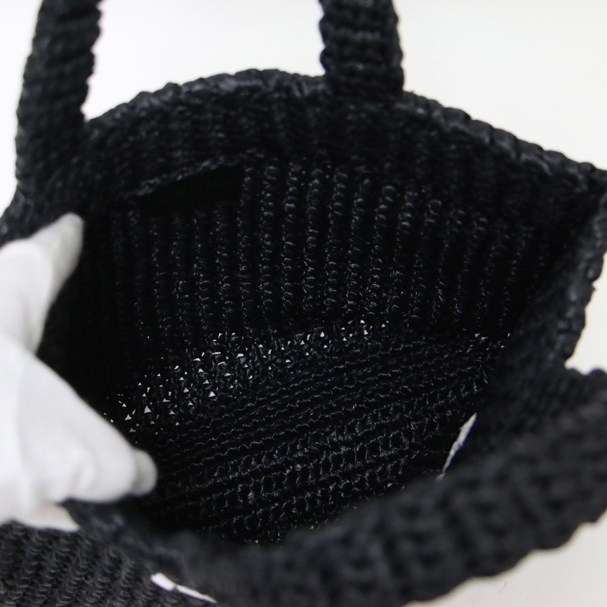Prada Black Viscose Handbag Tote Bag (Pre-Owned)
