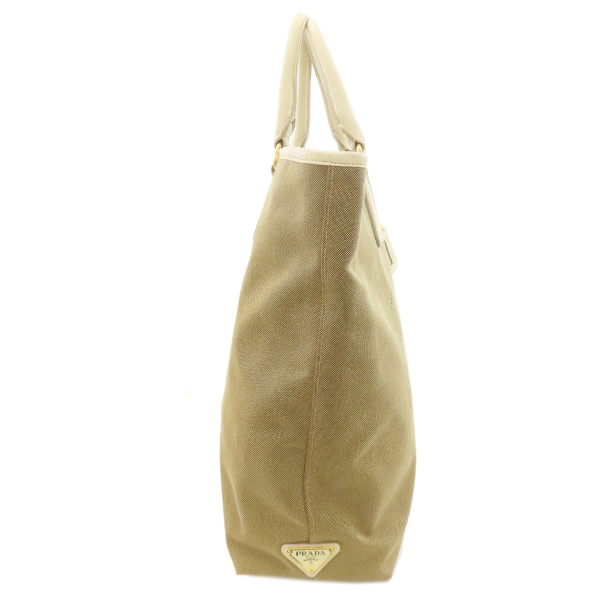 Prada Brown Canvas Tote Bag (Pre-Owned)