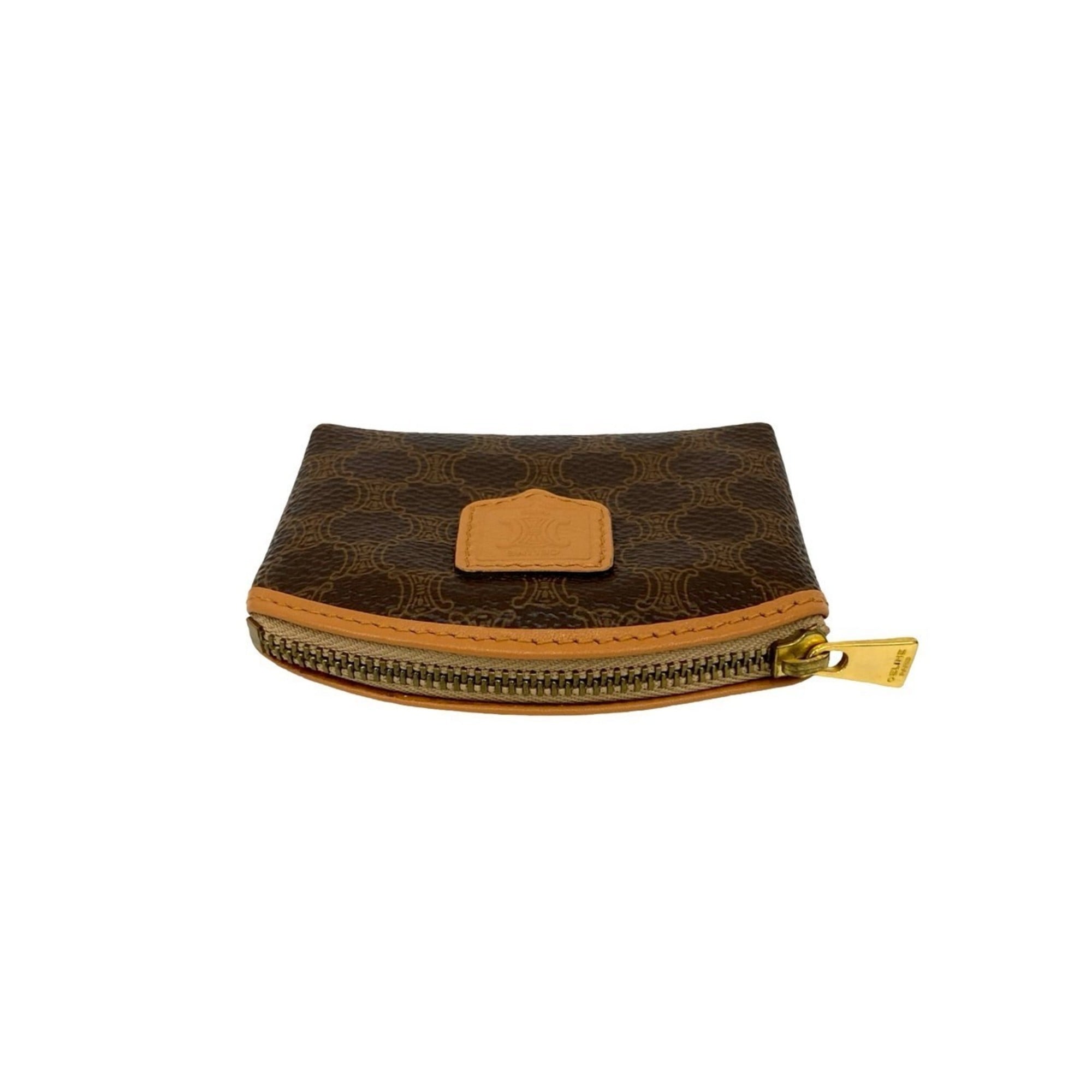 Celine Brown Leather Pvc Coin Purse/Coin Case (Pre-Owned)
