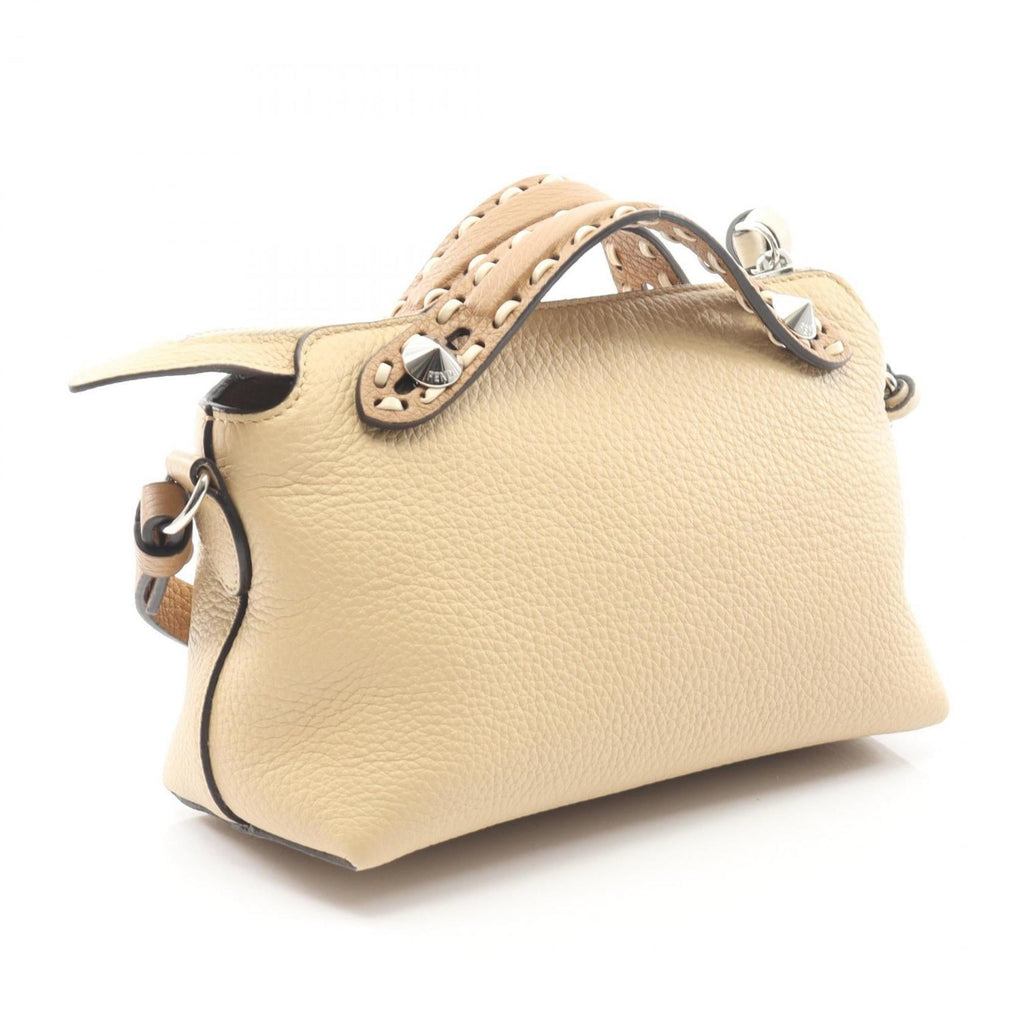Fendi Beige Brown Leather Handbag (Pre-Owned)