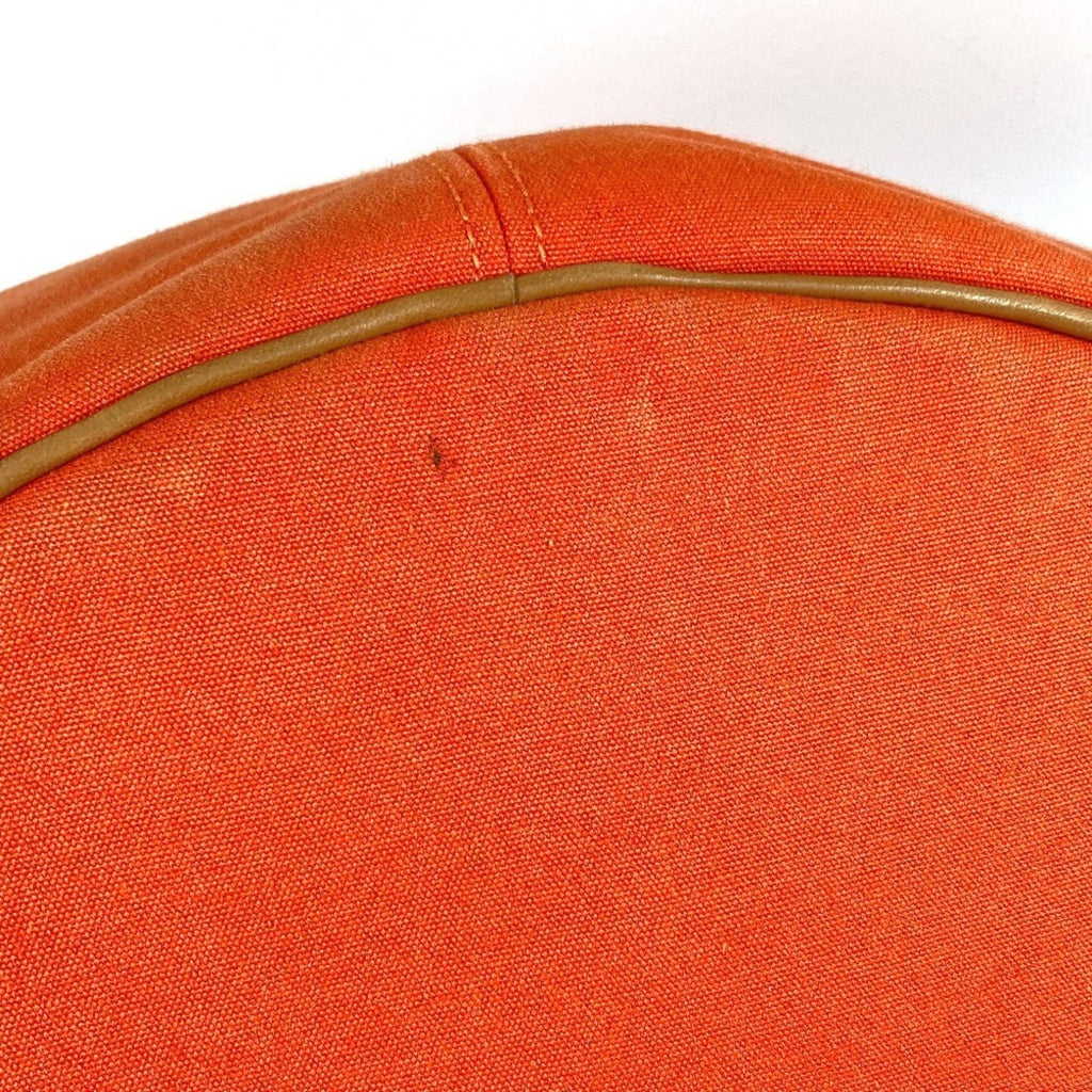 Hermes Orange Cotton Boston Bag Handbag Shoulder Bag Tote Bag (Pre-Owned)