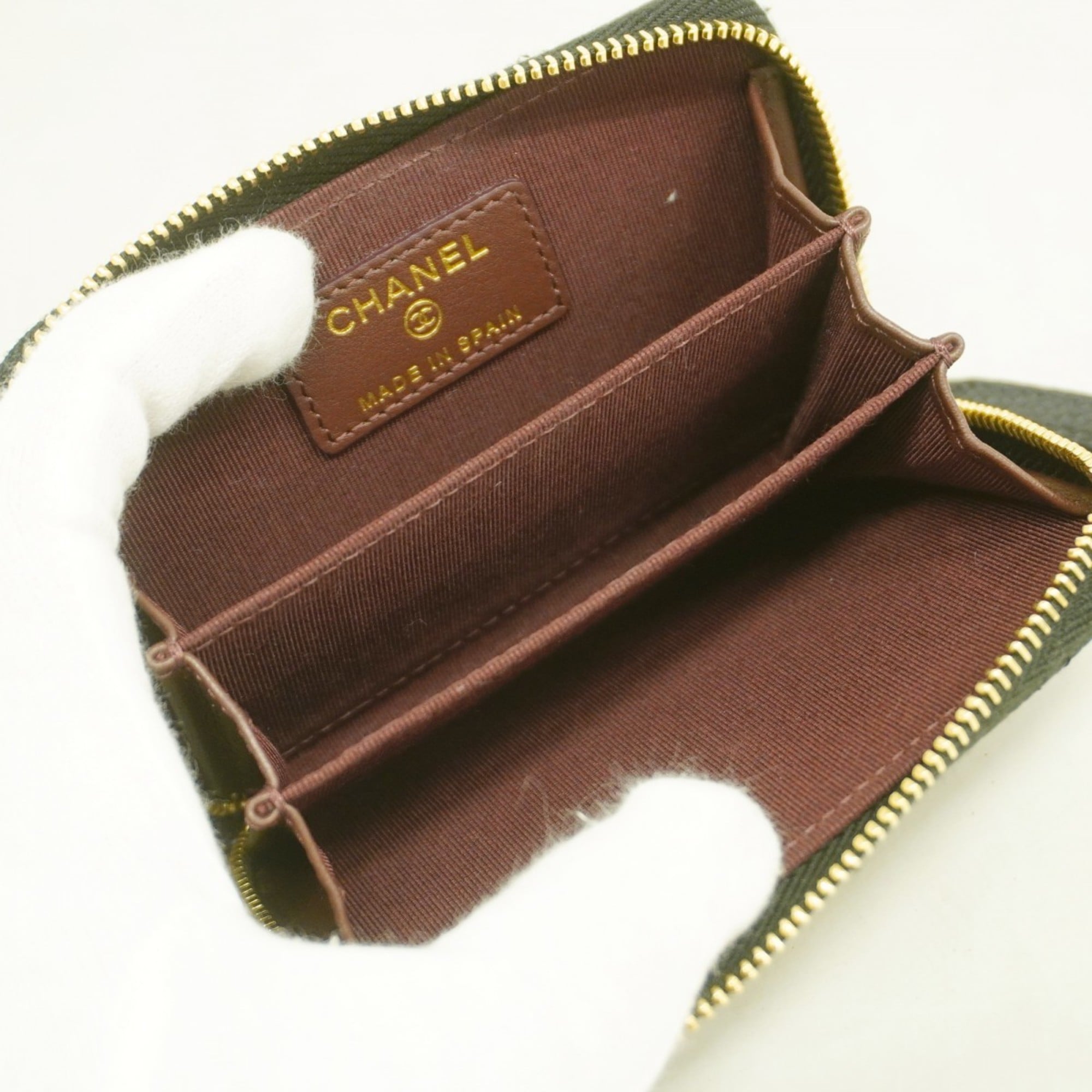 Chanel Black Grained Calfskin Coin Purse/Coin Case (Pre-Owned)