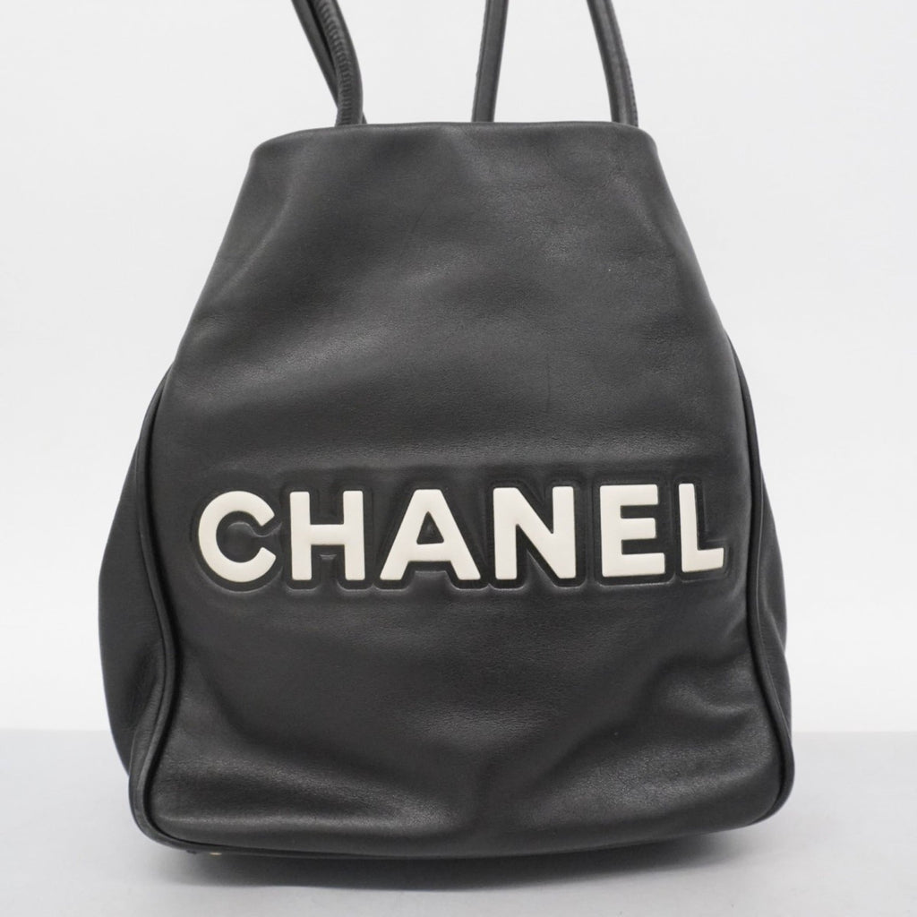 Chanel Black Leather Tote Bag (Pre-Owned)